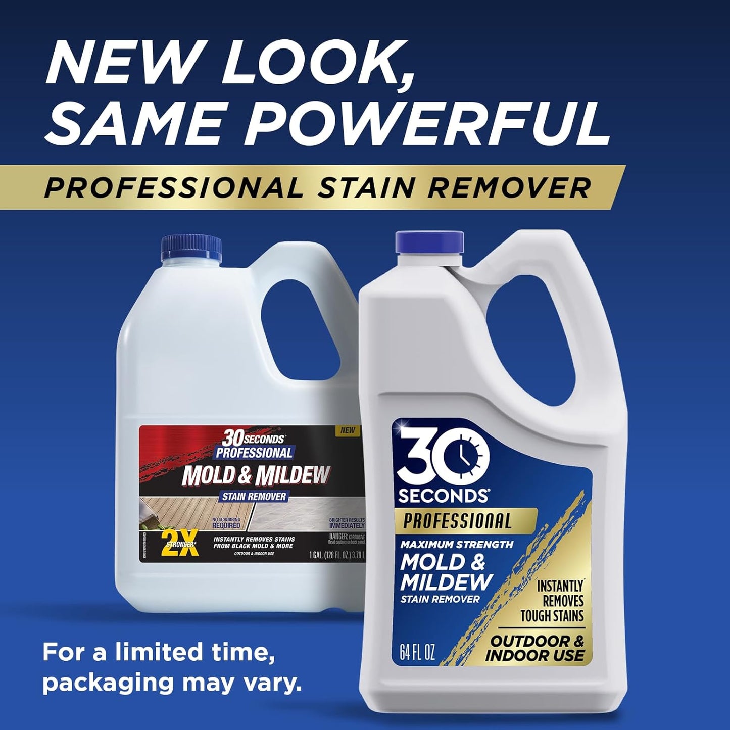 30 SECONDS Pro Mold and Mildew Stain Remover | Scrub Free | Brighter Results Instantly | Ready To