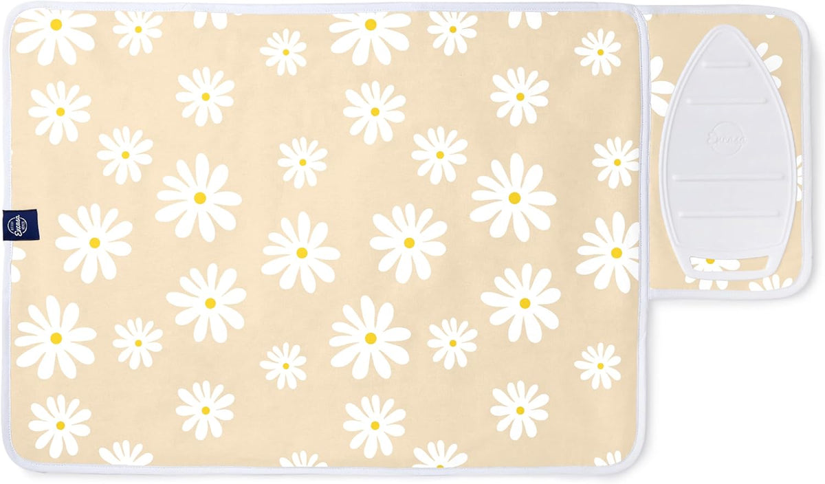 Encasa Homes Ironing Mat/Pad (Small 28"x20") with 3mm Padding & Silicone Iron Rest for Steam