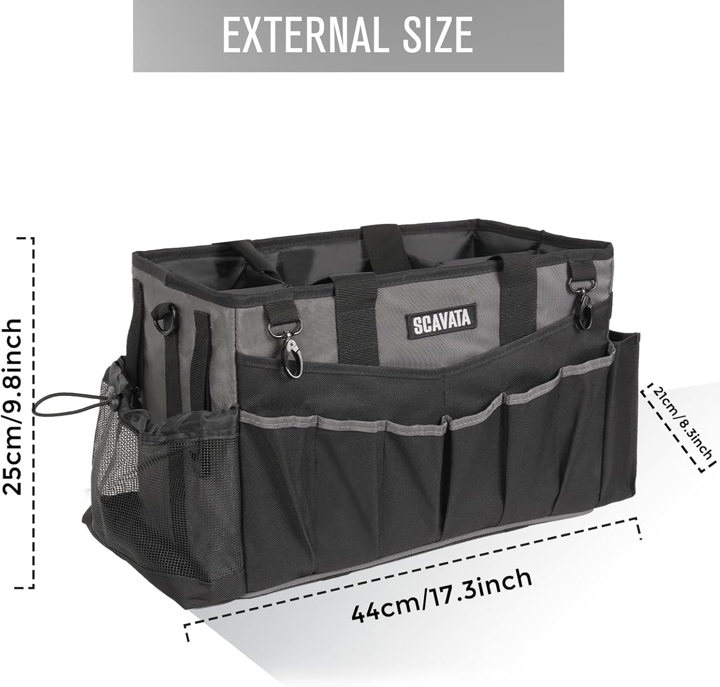 Wearable Cleaning Caddy Bag, Cleaning Caddy Supplies Organizer with Handle & Shoulder Straps for