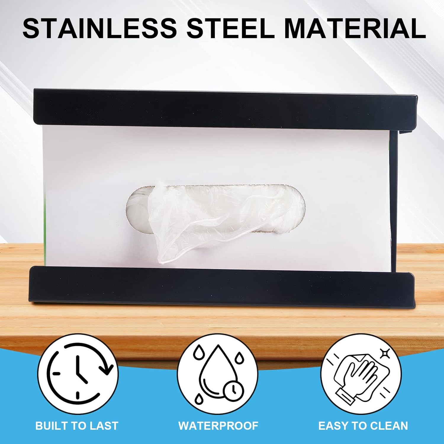 Lounsweer 2 Pcs Magnetic Glove Dispenser Holders Wall Mount Boxes of Gloves Commercial Quality