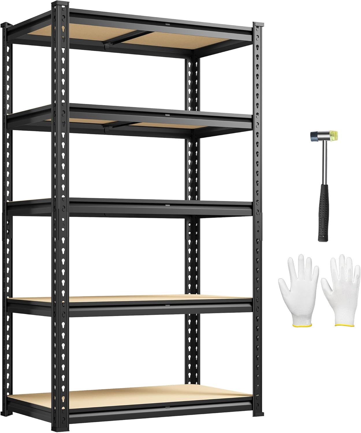 1980LBS Storage Shelves, 5-Tier Adjustable Pantry Shelves, Metal Shelving Unit for Kitchen, Pantry