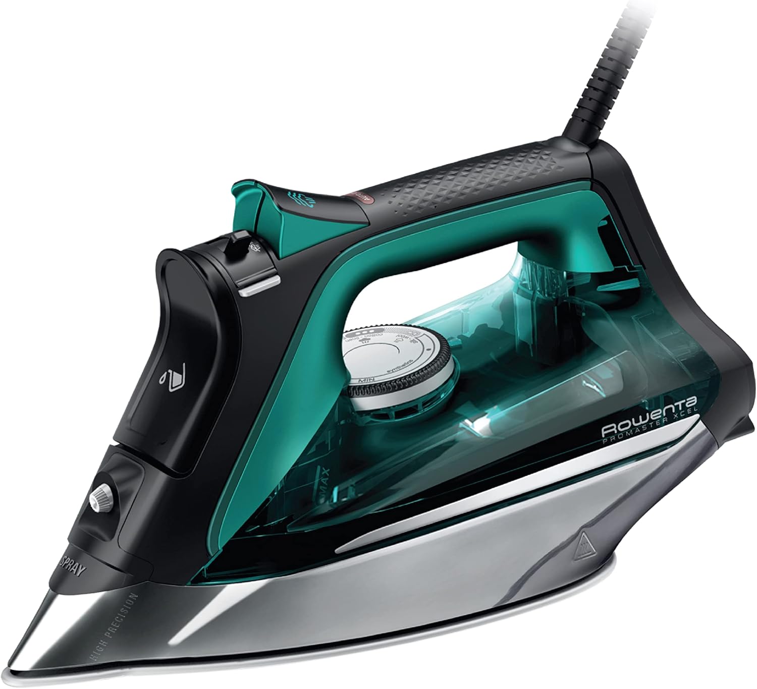 Rowenta Pro Master Stainless Steel Soleplate Steam Iron for Clothes, 210 g/min, 400 Microsteam