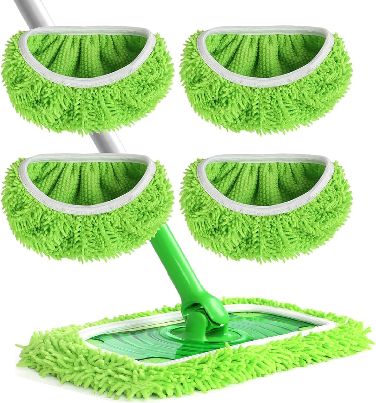Reusable Microfiber Mop Pads for Swiffer Sweeper - Wet & Dry Cleaning Cloths - Mop Head Replacement