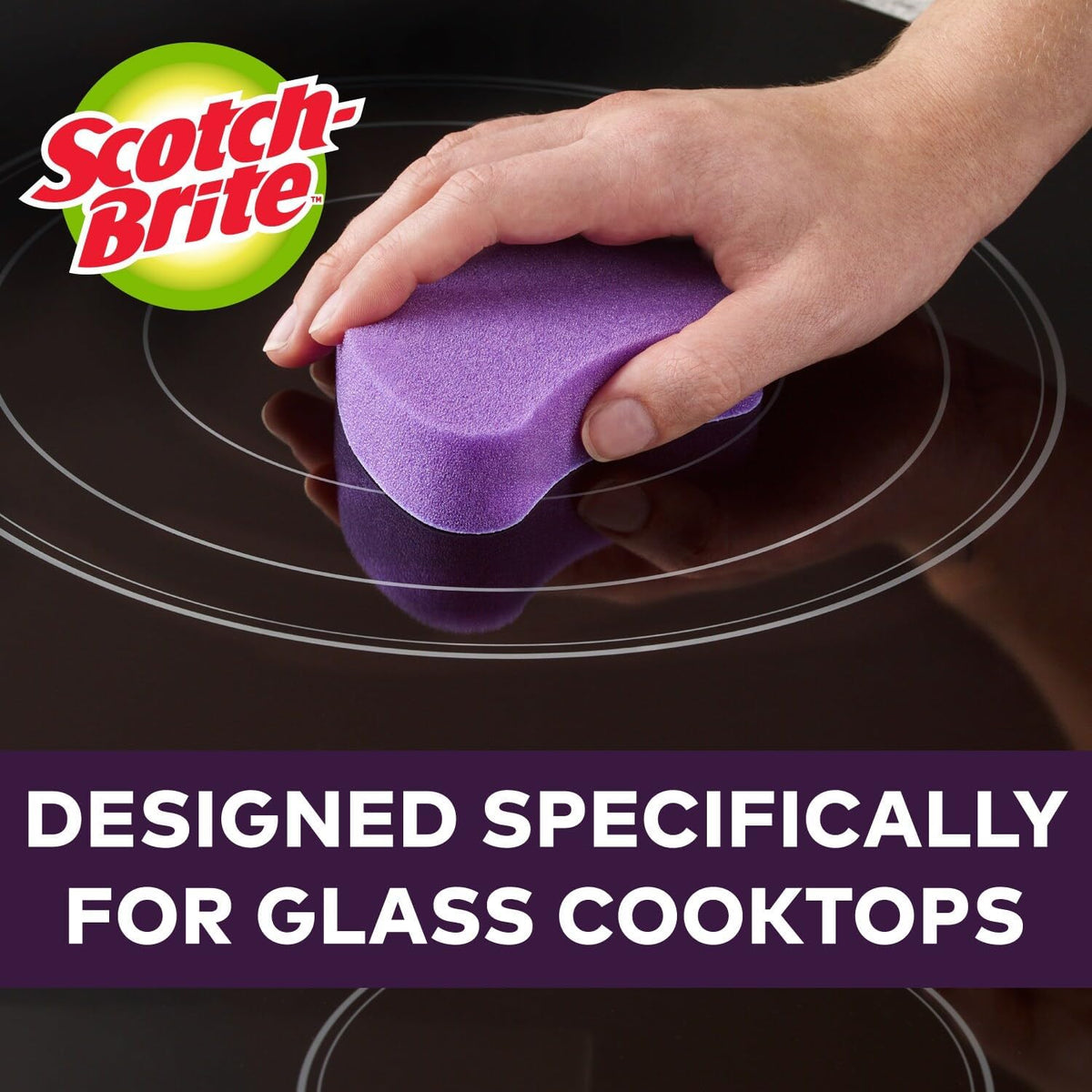 Scotch-Brite Glass Cooktop Pads, Scratch-Free & Non-Abrasive Scrubbers for Glass or Ceramic