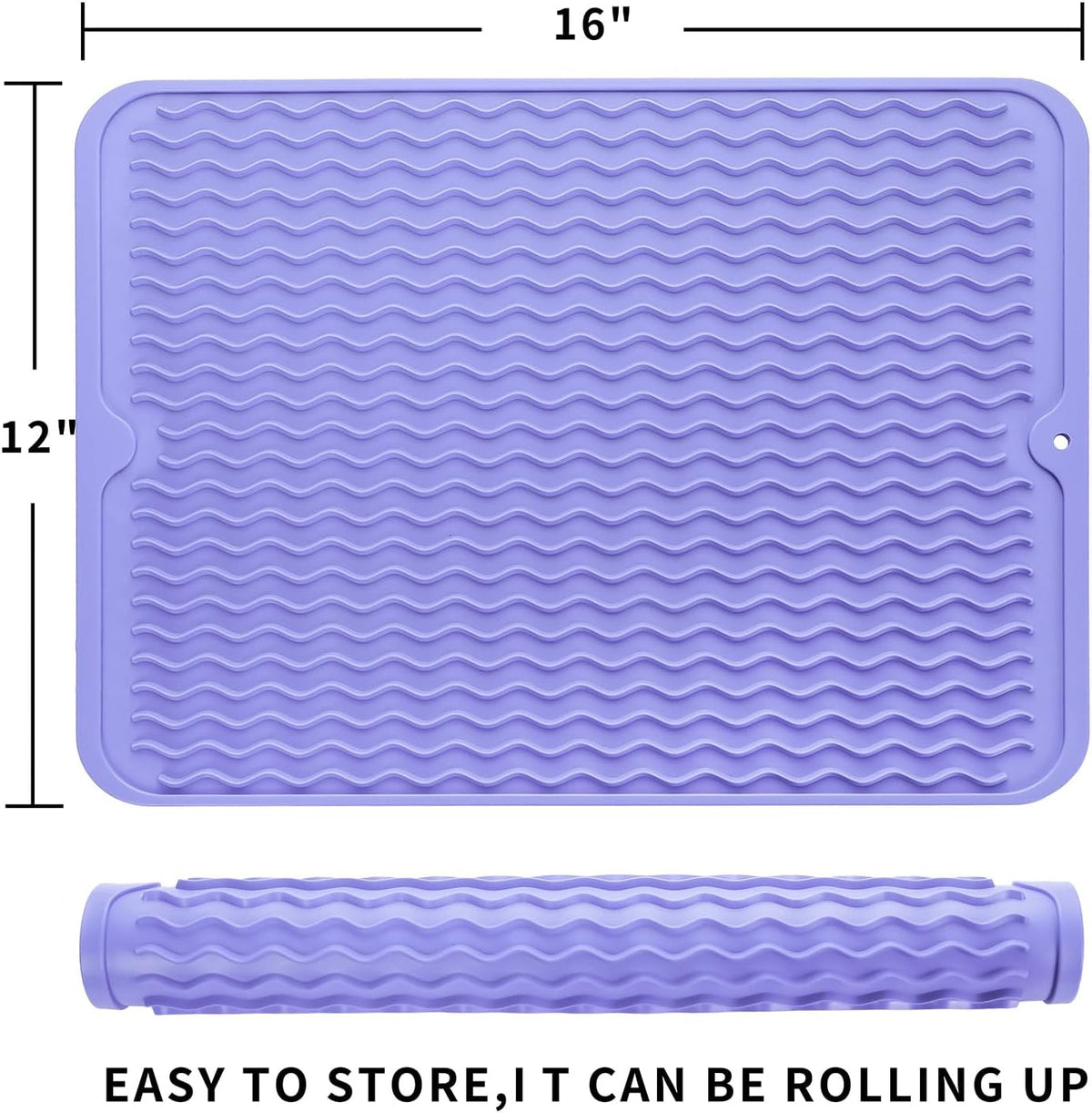 Silicone Dish Drying Mat for Multiple Usage,Easy clean,Eco-friendly,Heat-resistant Silicone Mat for
