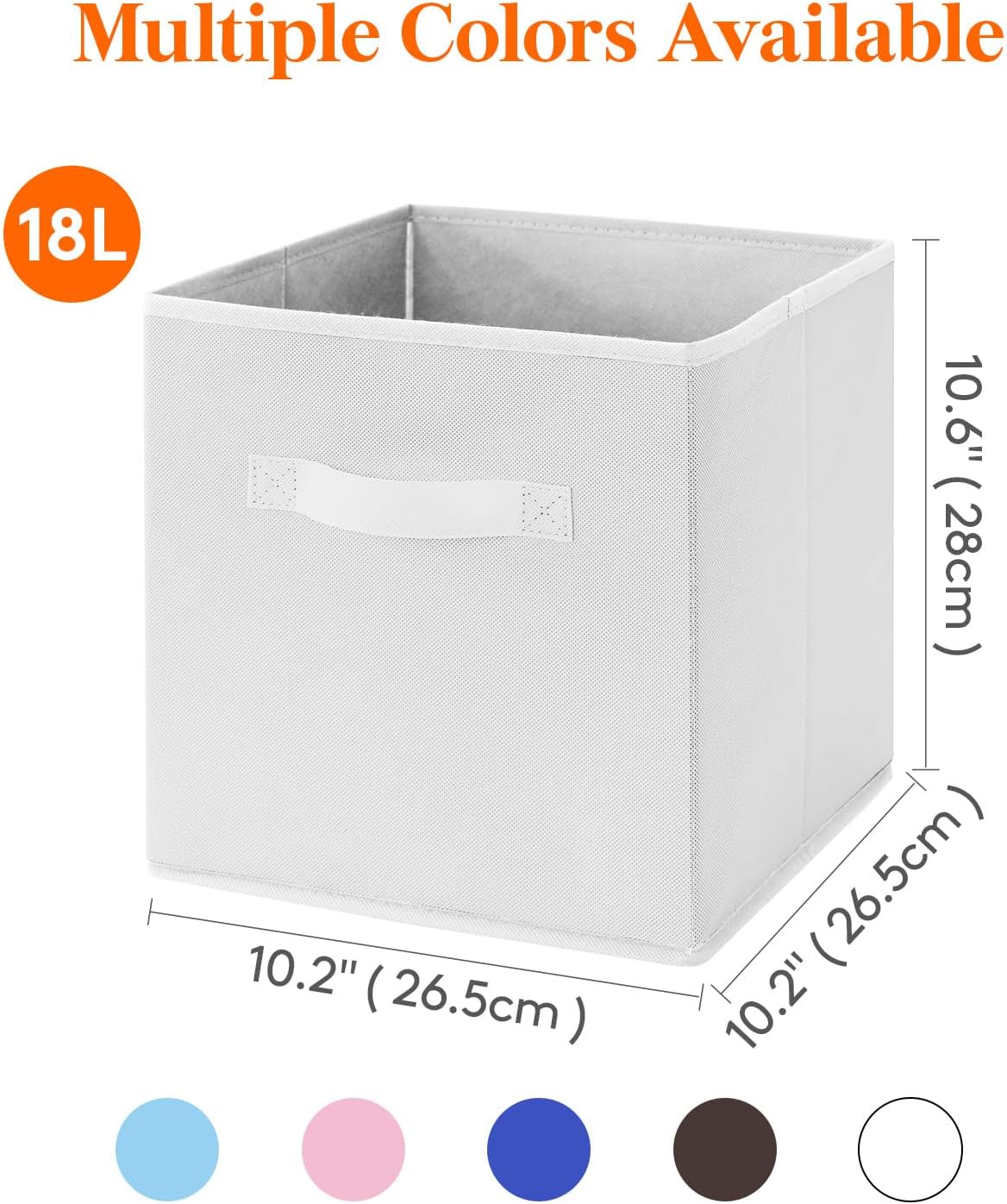 Lifewit Collapsible Fabric Storage Cubes Bins Set 11 Inch, Foldable Cubby Organizers Boxes, 6 Pack