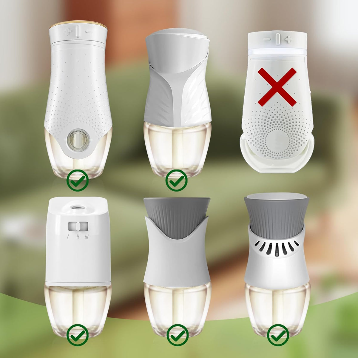 Plug-in Refills Home Plug-in Air Freshener - Jasmine Essential Oil Refills 6 Count Long-Lasting