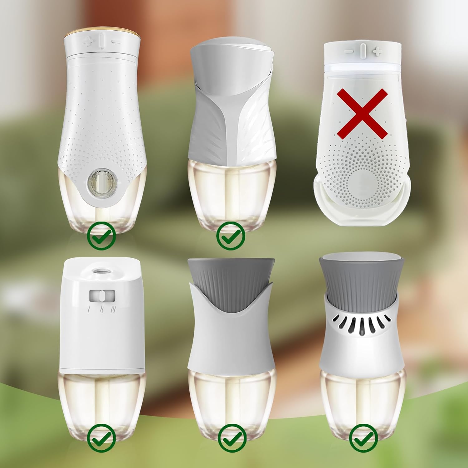 Plug-in Refills Home Plug-in Air Freshener - Jasmine Essential Oil Refills 6 Count Long-Lasting