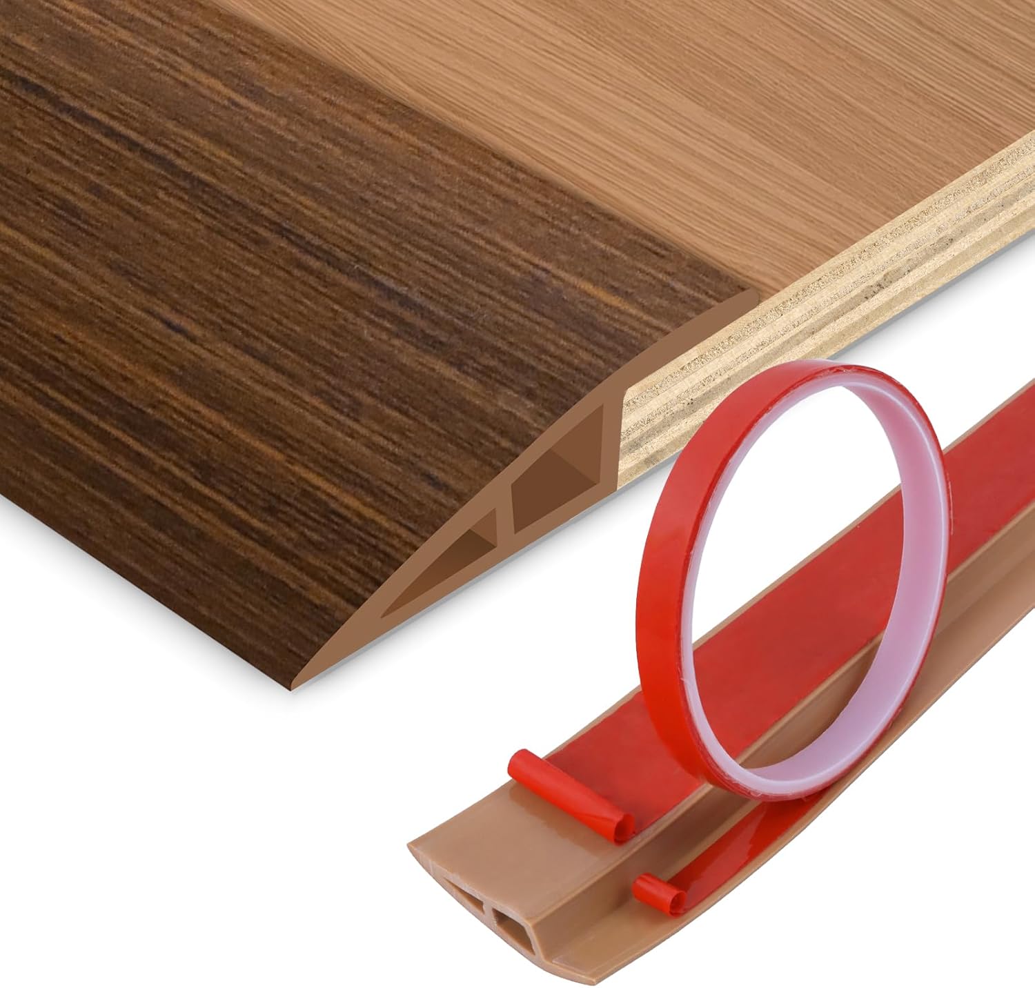 Floor Transition Strip Vinyl Door Threshold Ramp Self Adhesive Carpet Edging Strip Doorway Edge