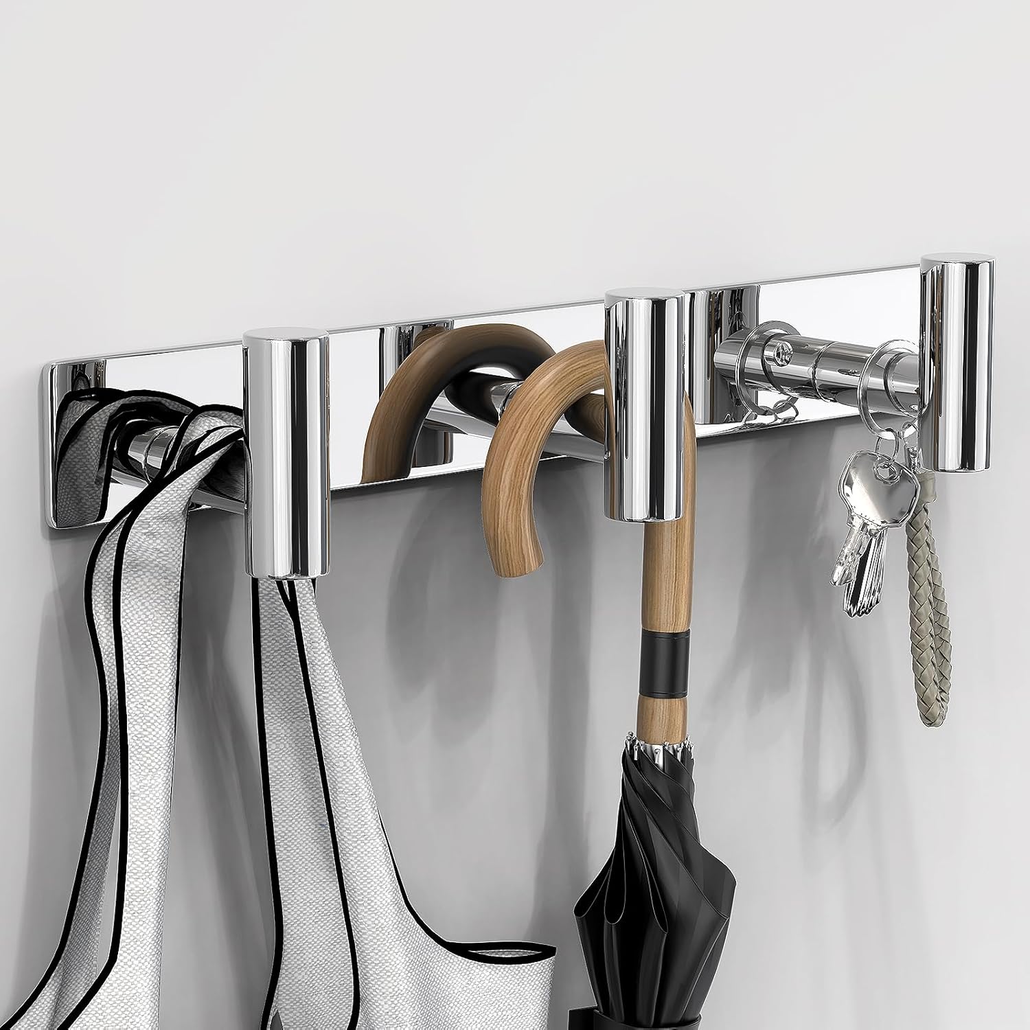 VAEHOLD Hat and Coat Wall Mount Rack - Hooks for Robes, Bags, Keys, and Towels - Bathroom Towel