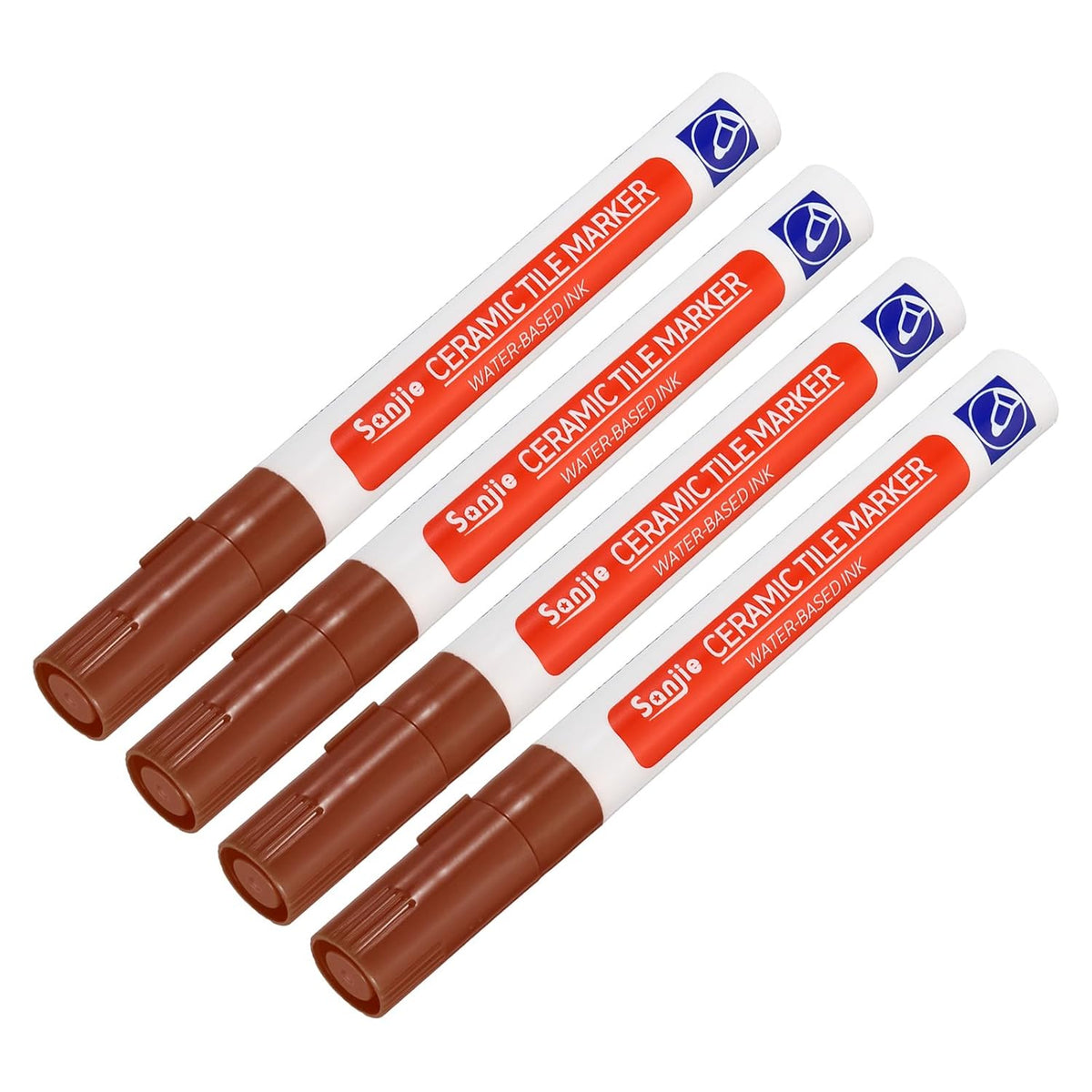 YOKIVE 4 Pcs Grout Paint Pen, Waterproof Brown Paint Tile Marker, Restoring Grout Lines, Great for