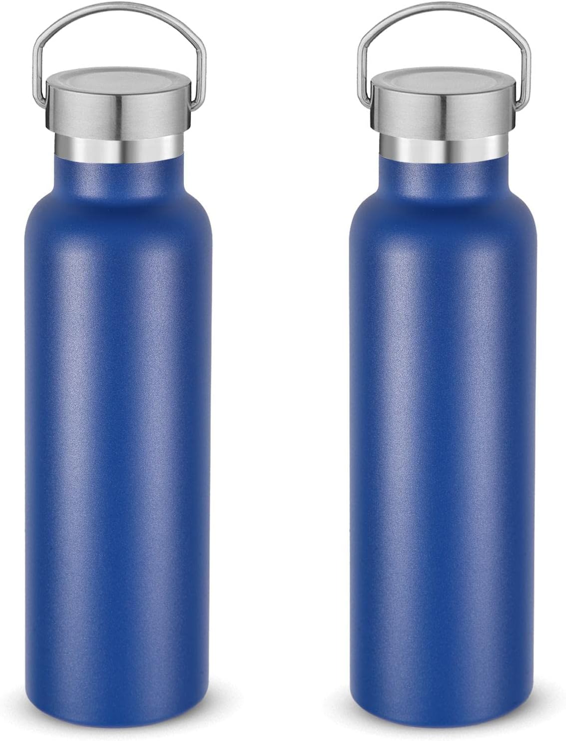 Neihepal 20 oz Insulated Water Bottles Bulk 2 Pack,Stainless Steel Double Wall Sport Bottle with