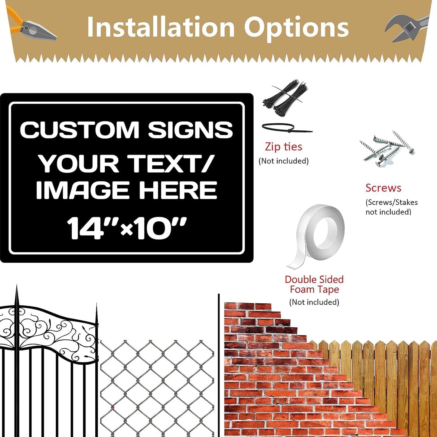 custom signs,Aluminum Weatherproof Metal Sign Multiple Sizes Custom Personalized Text And picture
