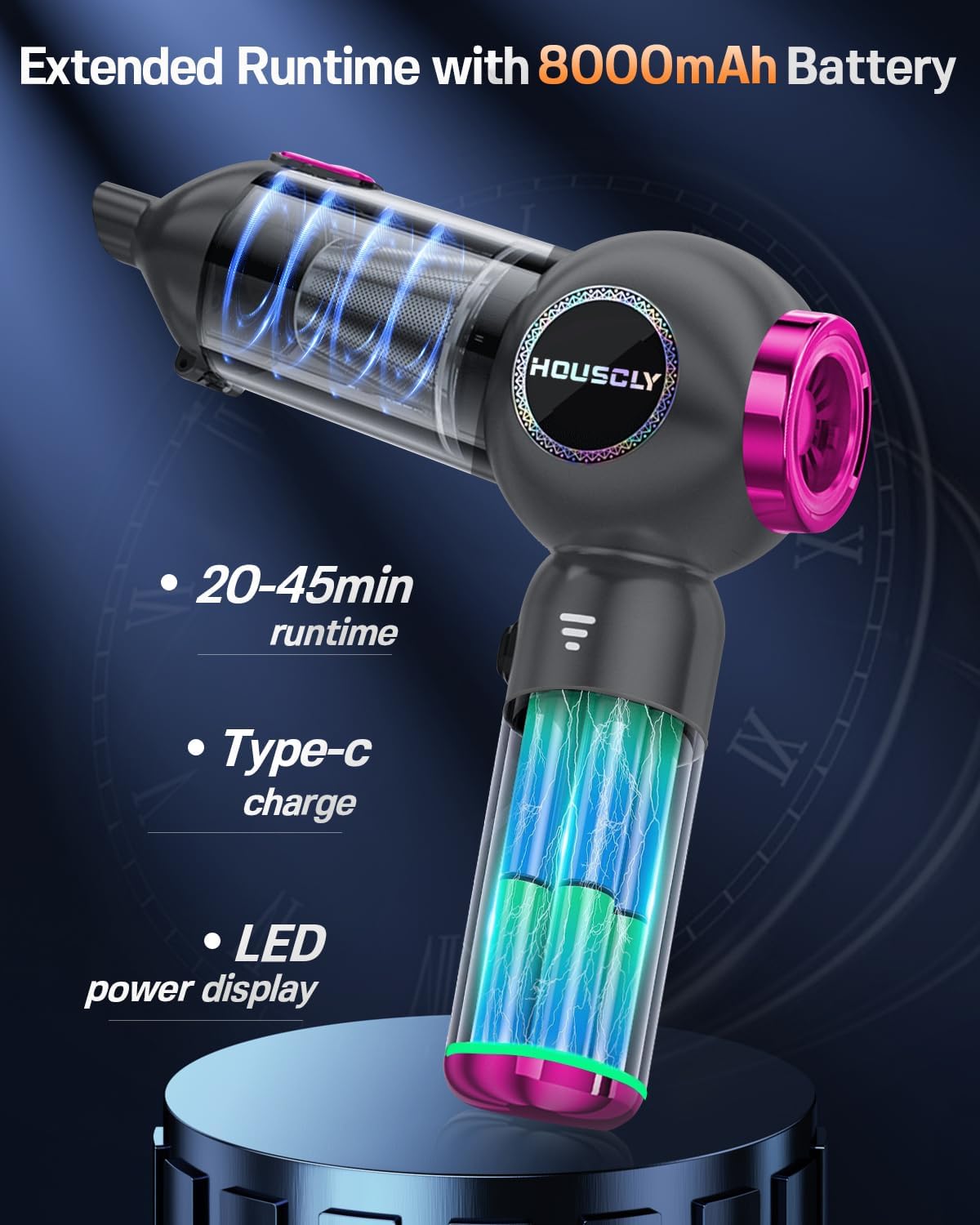 Handheld Car Vacuum Portable Cordless 25000Pa High Power Small Mini Hand Vacuum Cleaner