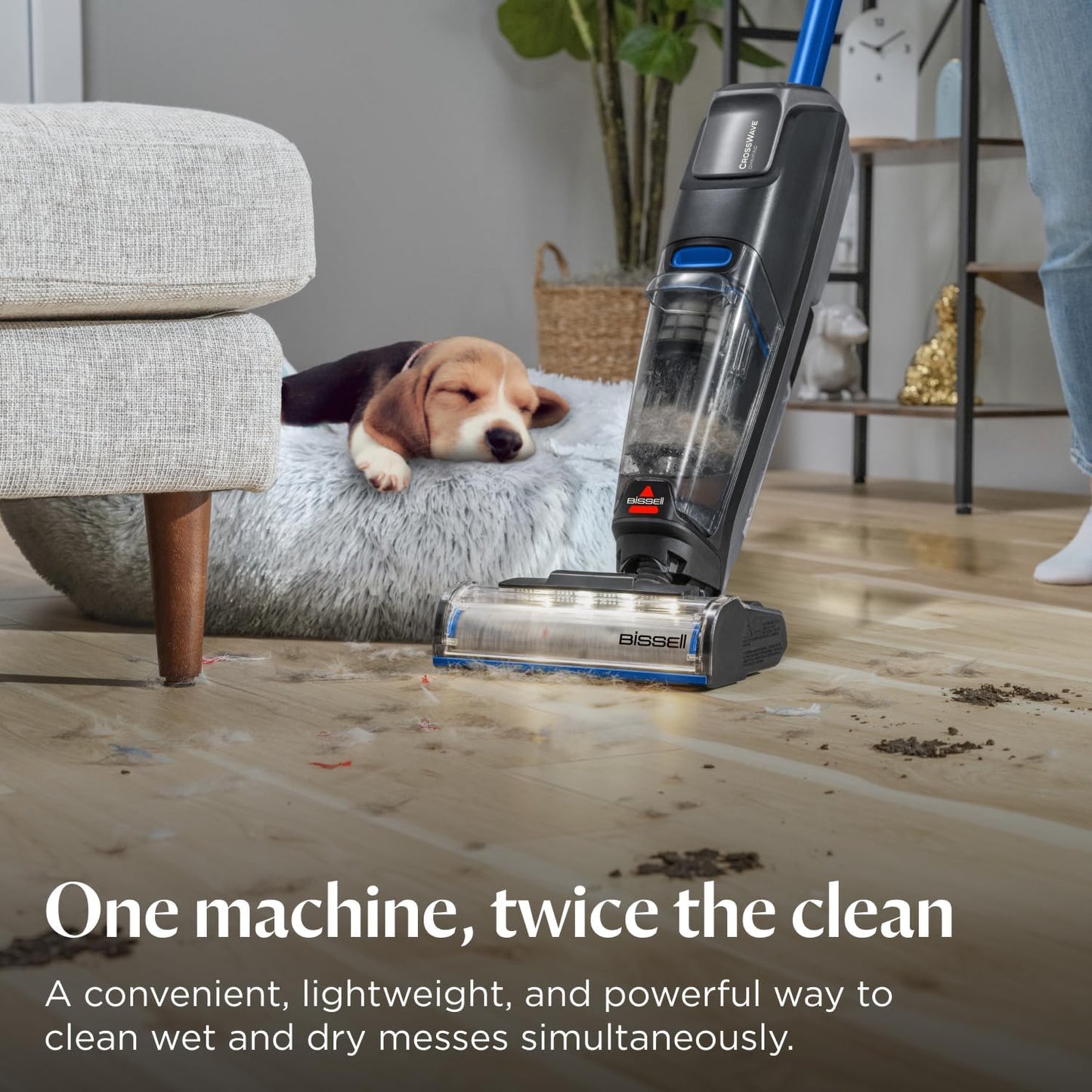BISSELL CrossWave OmniFind Cordless Wet Dry Vacuum with FurFinder Headlights, Multi-Surface Hard