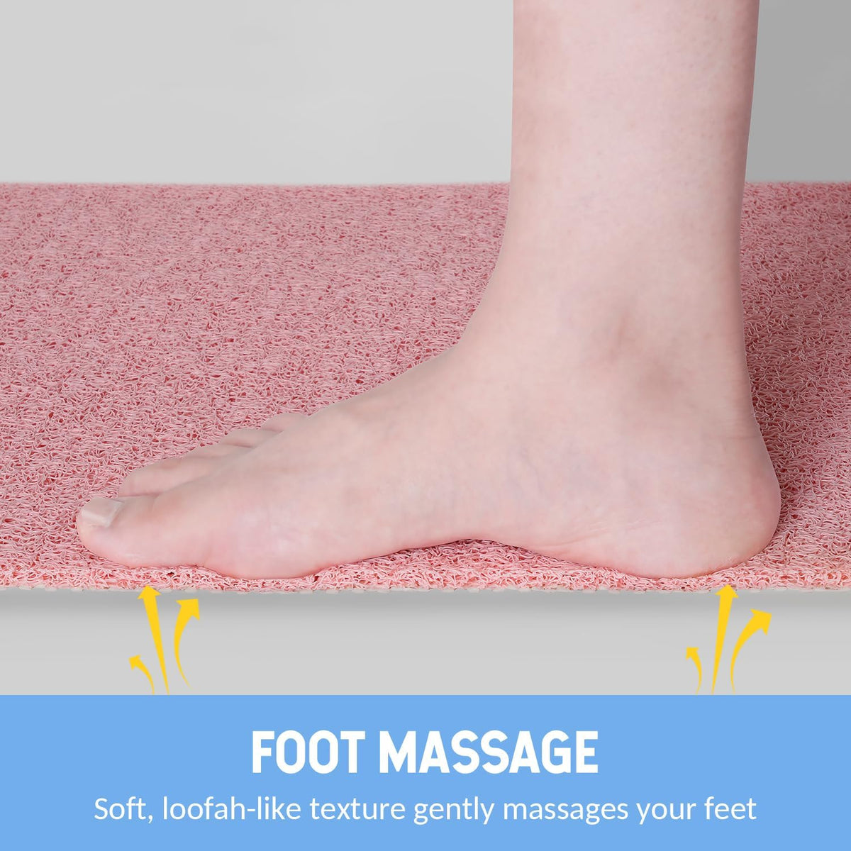 Non-Slip Bathtub Mat, 2 Pack Anti Slip Shower Mat, Fast Drying Bathtub Mats, Foot Scrubber Mat