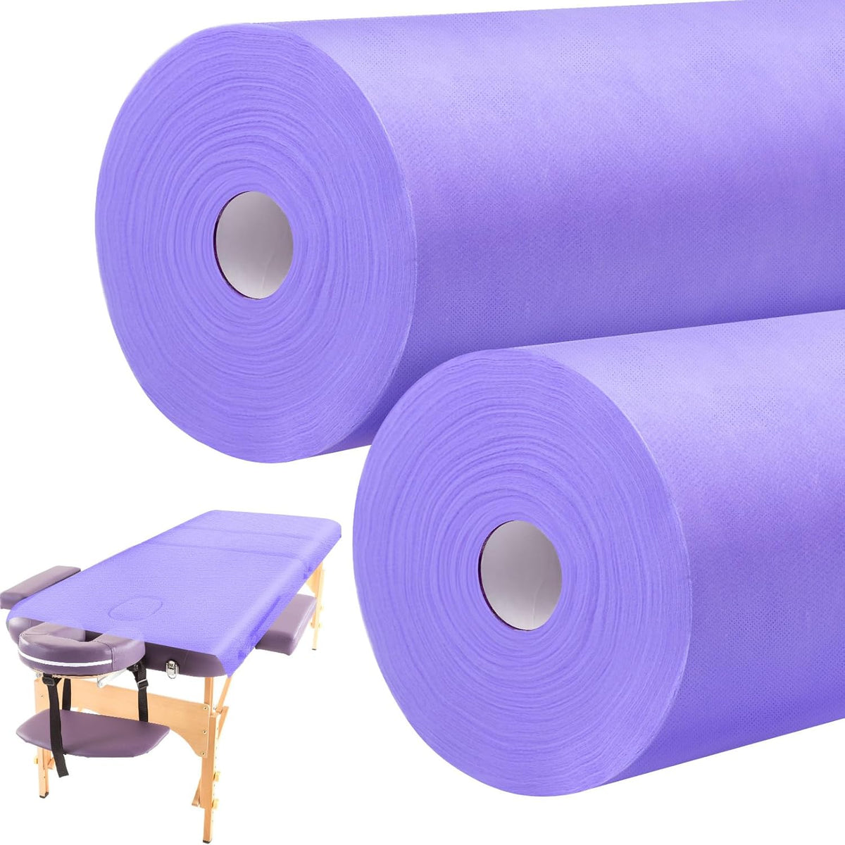 Tudomro 2 Roll Disposable Non Woven Bed Sheets 24 x 71 Inch Massage Table Paper Covers Non Woven