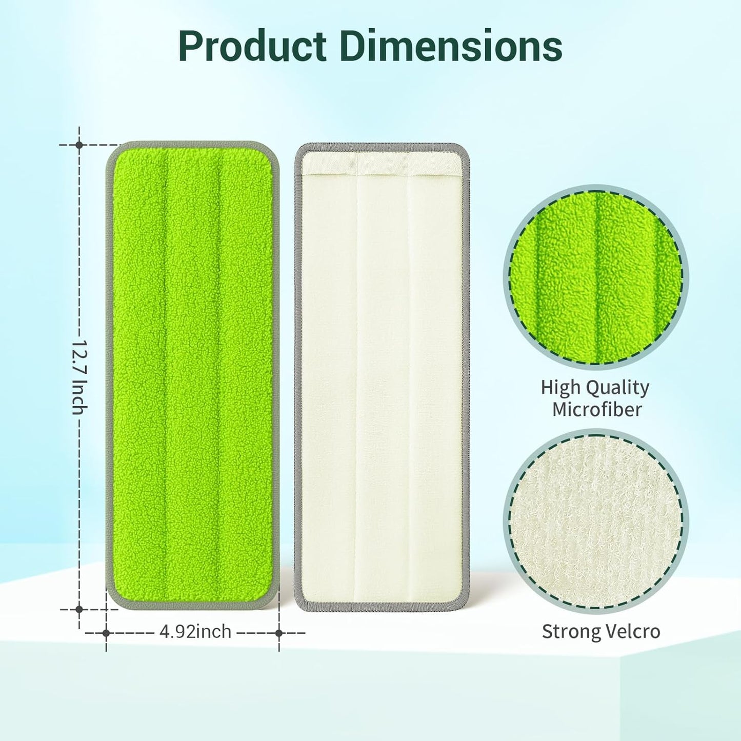 10Pcs Mop Replacement Pads,Compatible with Libman Rinse 'n Wring Mop Universal Mop Pads Mop Head