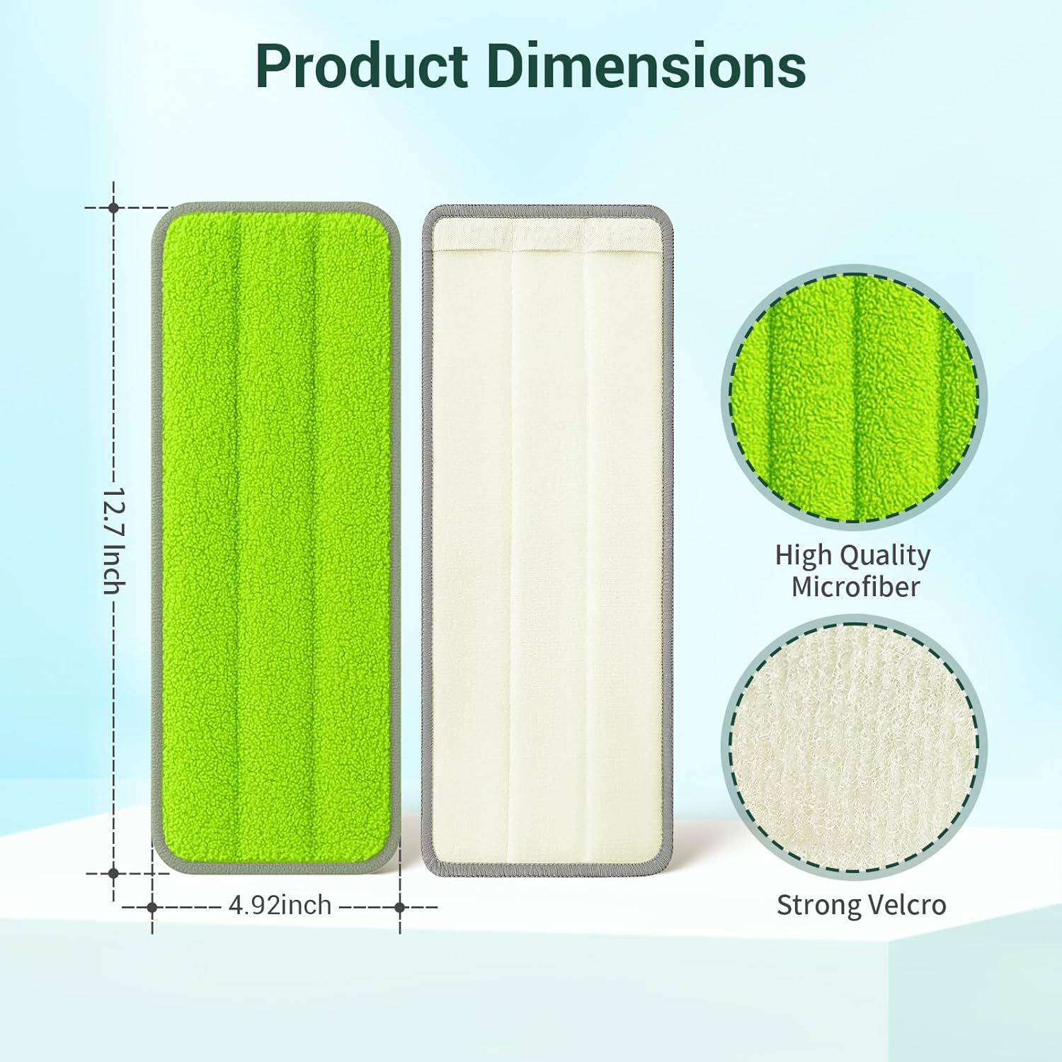 10Pcs Mop Replacement Pads,Compatible with Libman Rinse 'n Wring Mop Universal Mop Pads Mop Head