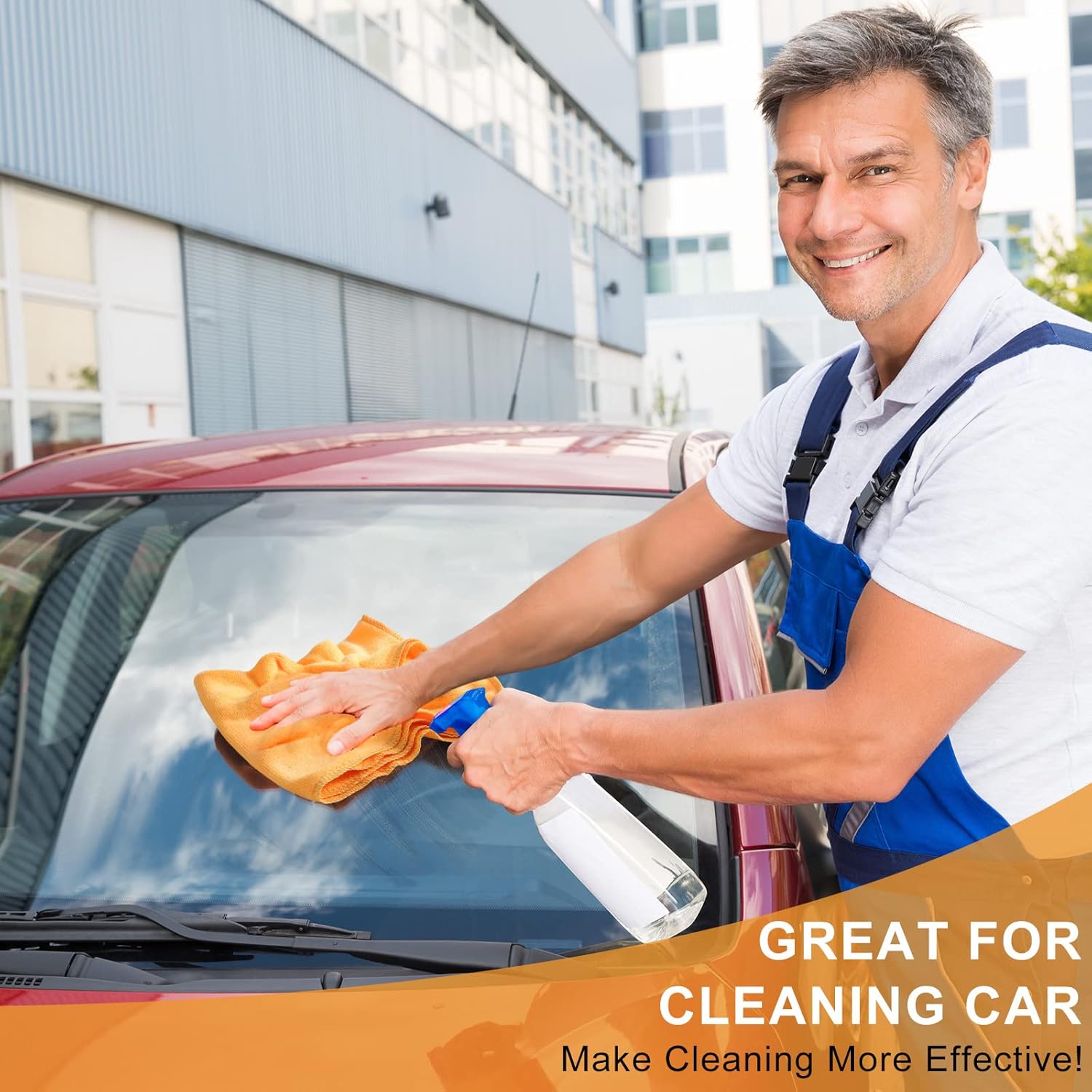 Nuenen Microfiber Cleaning Cloths for Cars 16 x 16 Inch Ultra Absorbent Car Towels Drying Reusable