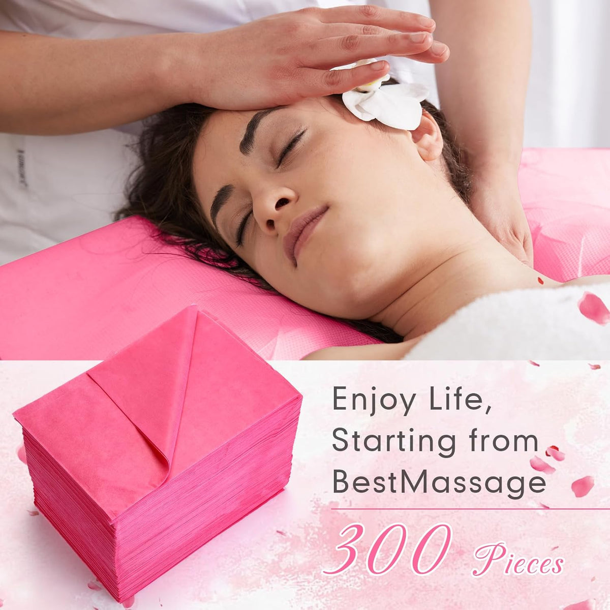 300 Pcs 31" x 71" Massage Table Sheets Waterproof Disposable Bed Sheets Soft Non Woven Fabric