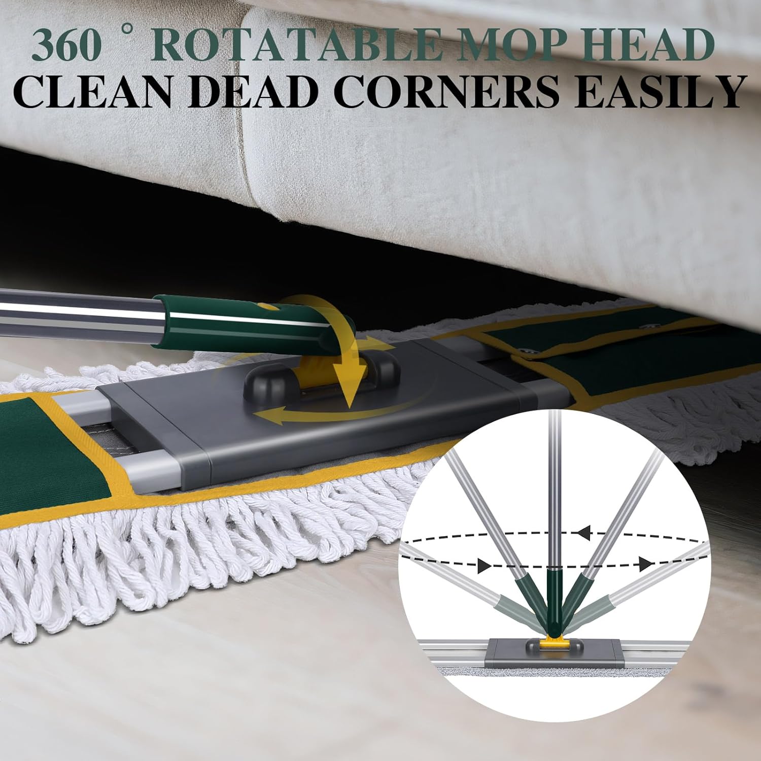 36" Commercial Mop, Masthome Heavy Duty Industrial Mop for Floor Cleaning,Commercial Dust Mop with