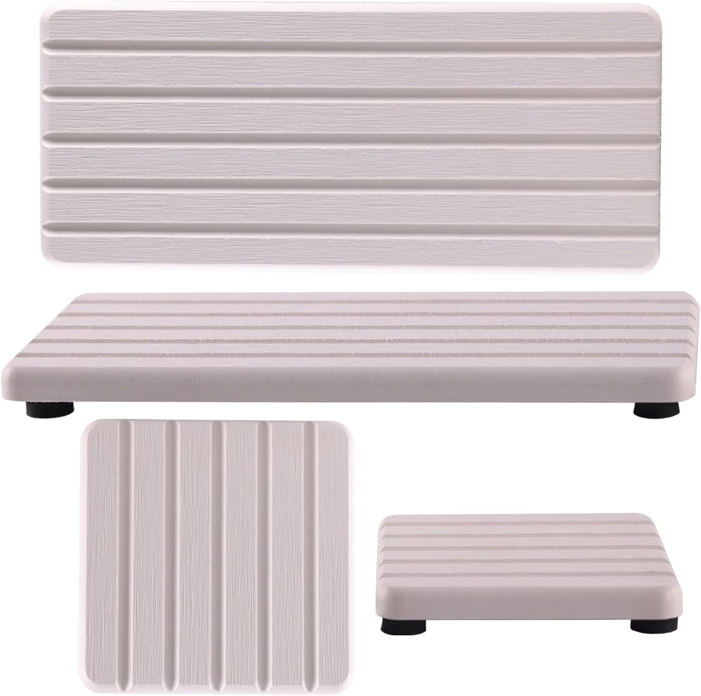 Set of 4 Water Absorbent Diatomite Coasters, Diatomaceous Earth Kitchen Soap Dish, Bathroom Trays