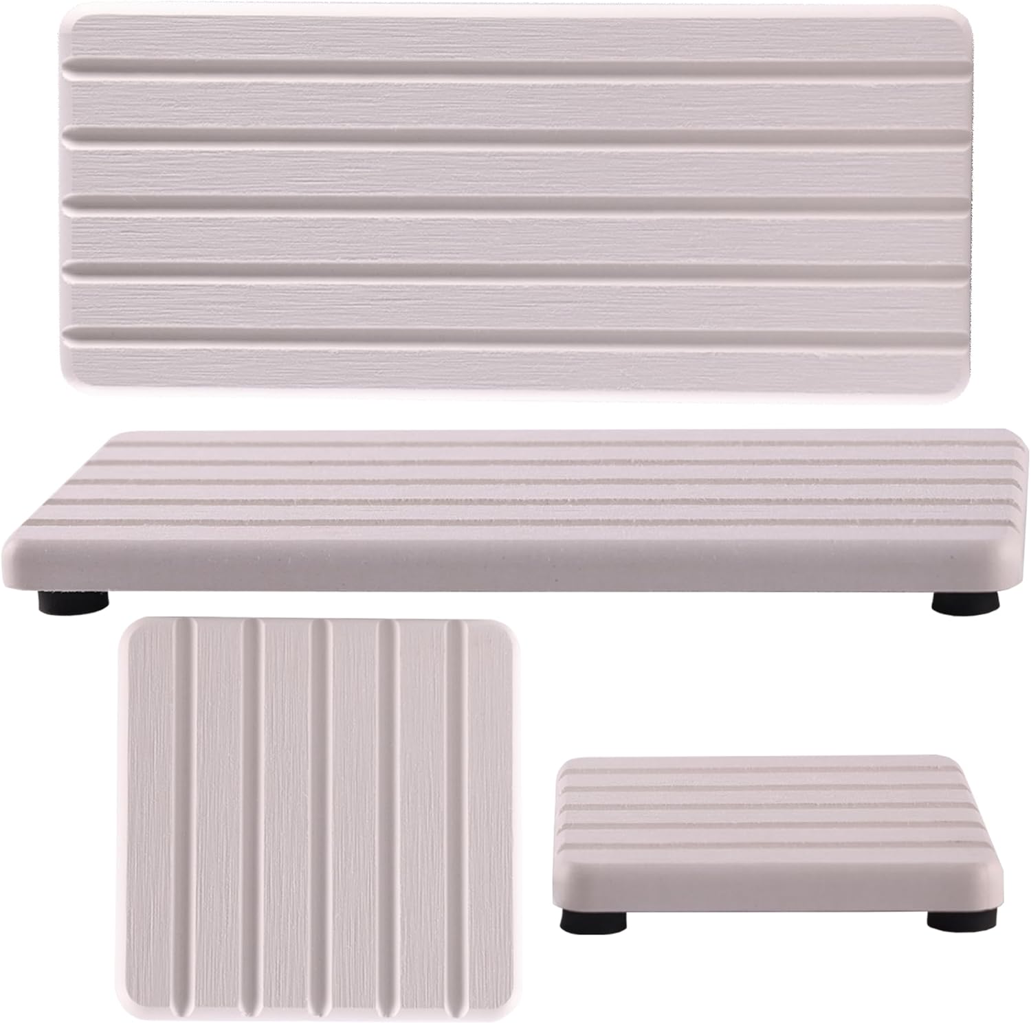 Set of 4 Water Absorbent Diatomite Coasters, Diatomaceous Earth Kitchen Soap Dish, Bathroom Trays