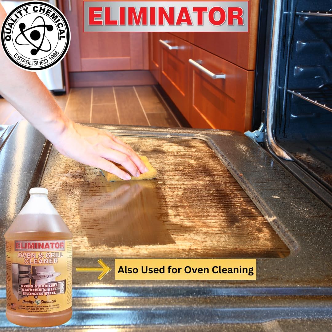 Quality Chemical Oven Cleaner & Grill Cleaner - Heavy-Duty/Fast Acting & Easy to