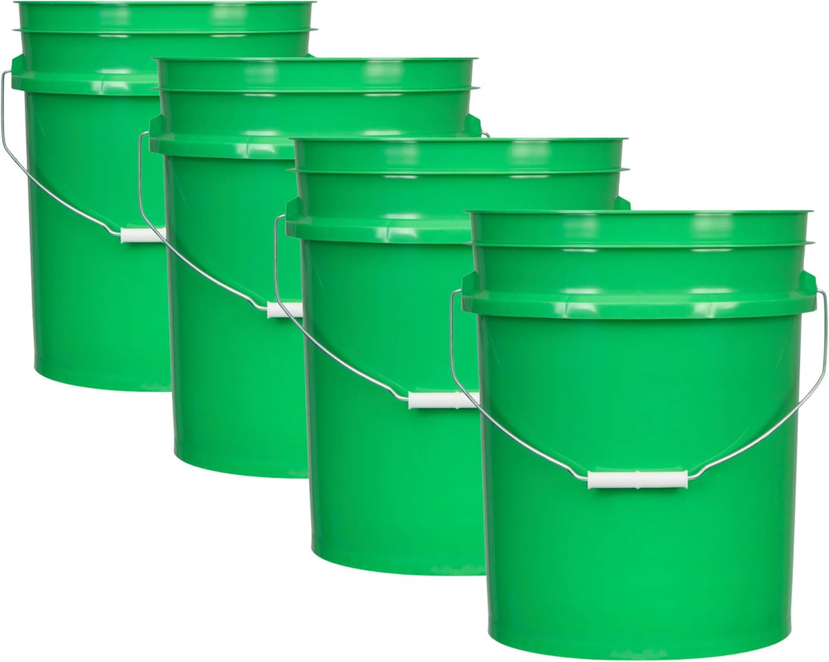 House Naturals 5 Gallon Premium HPDE Plastic Bucket - Made in USA Food Grade Storage Container, BPA