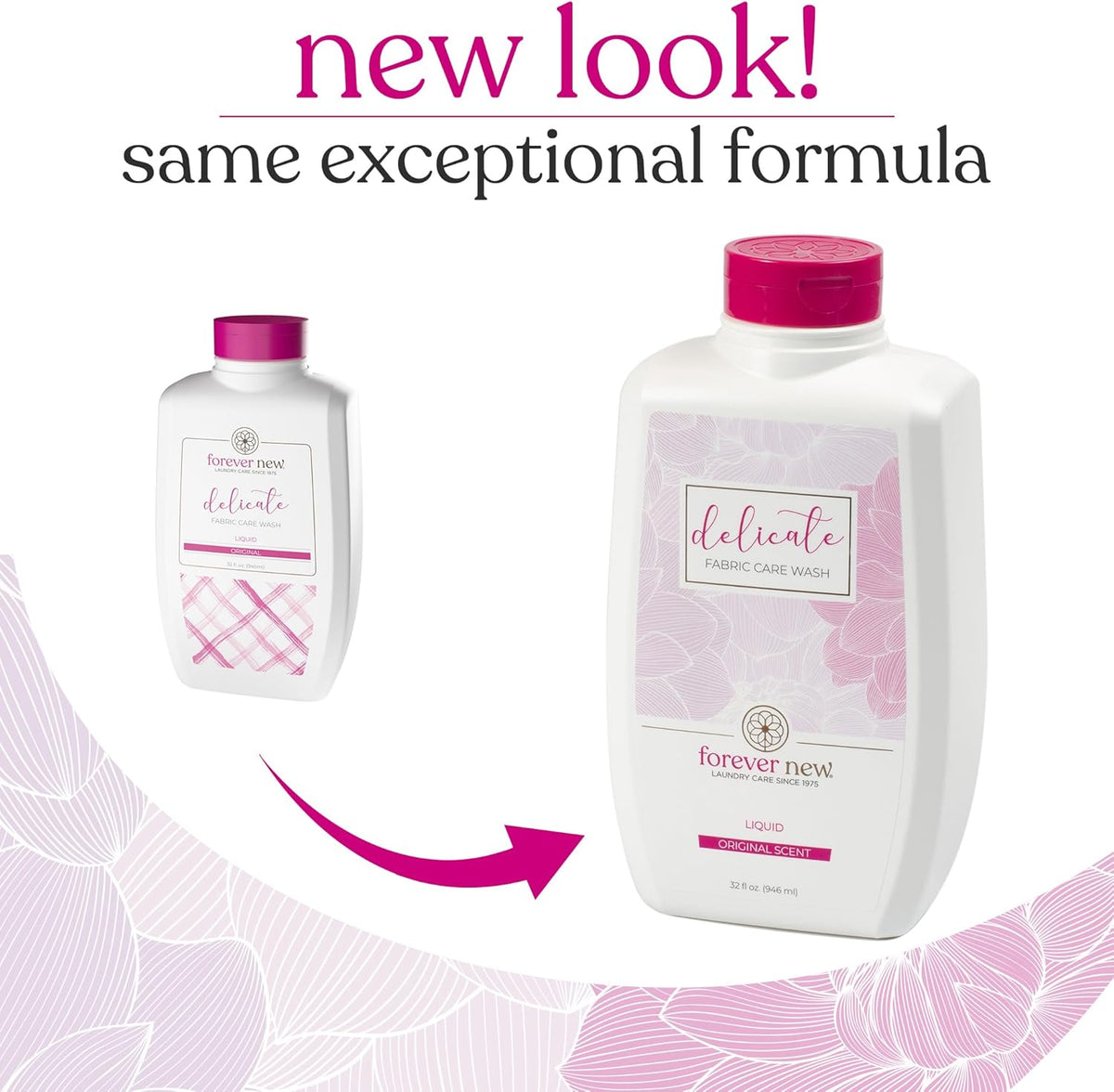 Forever New 32oz Liquid Original Scent Fabric Care Wash 2 Pack (64oz Total) Natural Laundry