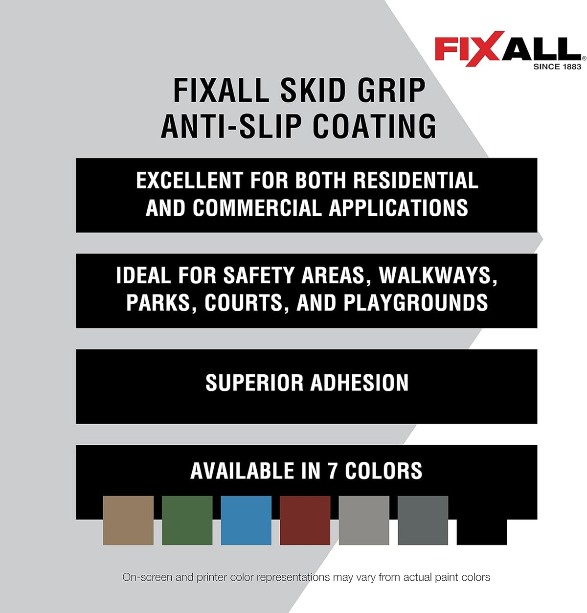 FIXALL Skid Grip Anti-Slip Coating, 1 Gallon, Emerald, Exceeds ADA Standards, Ideal for Safety