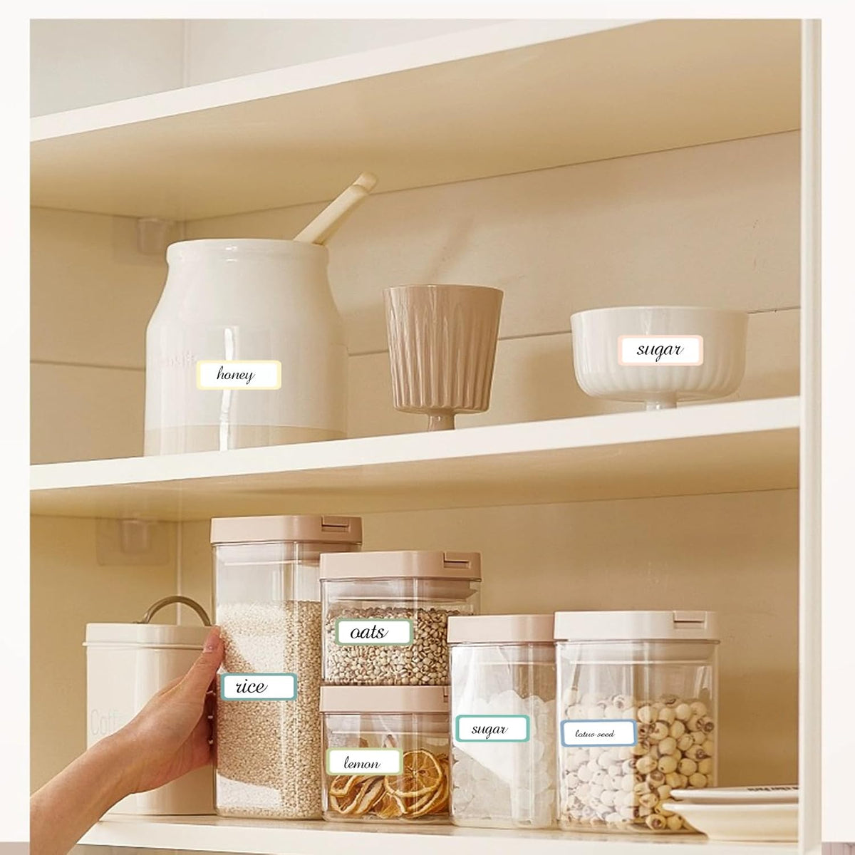 STARLIBOO Removable Labels, Removable Colored Labels Stickers, Self-Adhesive Rectangular Stickers