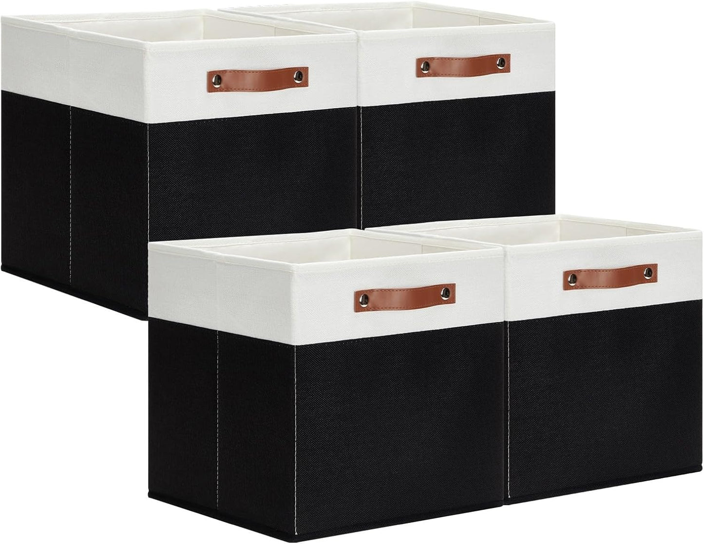 DULLEMELO Storage Cubes 13 inch,Cube Storage Bins with Handles for Organizing,Fabric Storage