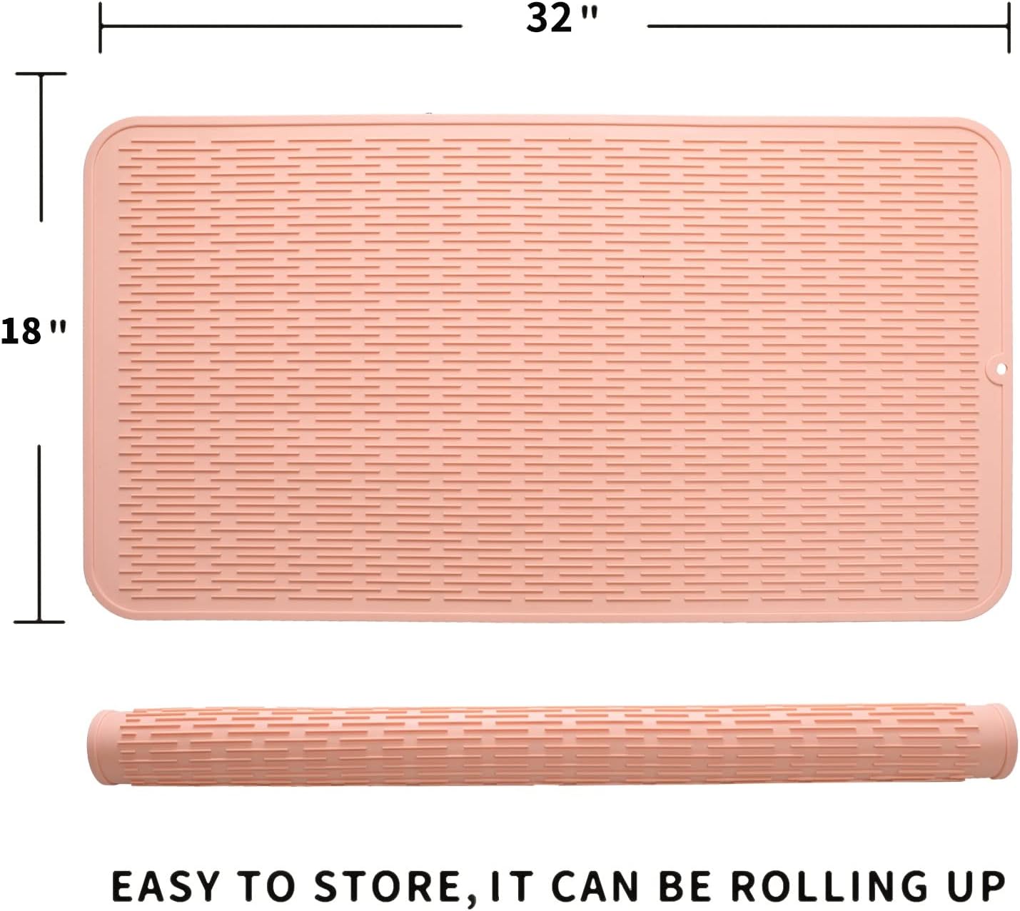 Silicone Dish Drying Mat for Multiple Usage,Easy clean,Eco-friendly,Heat-resistant Silicone Mat for