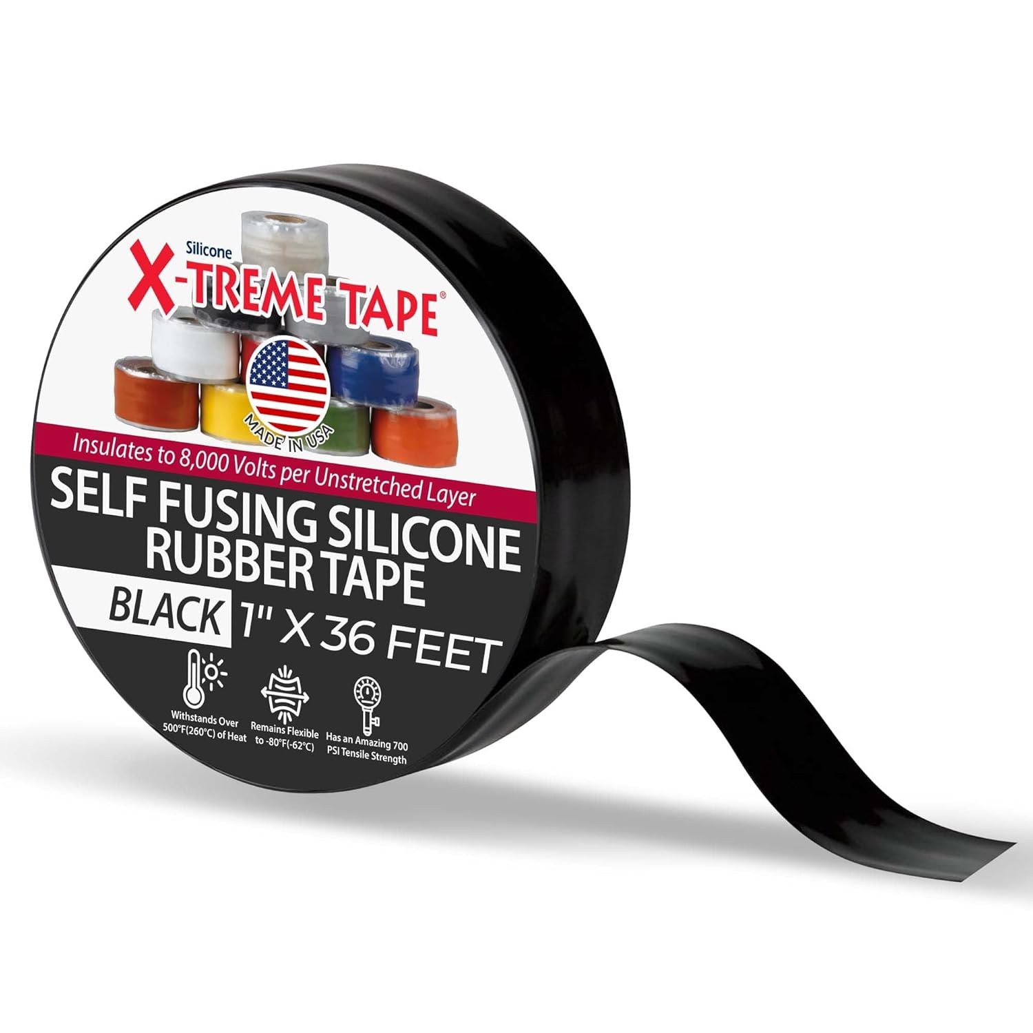 X-Treme Tape MOCAP Heavy Duty Waterproof Self Fusing Silicone Rubber Tape for Hose, Pipe