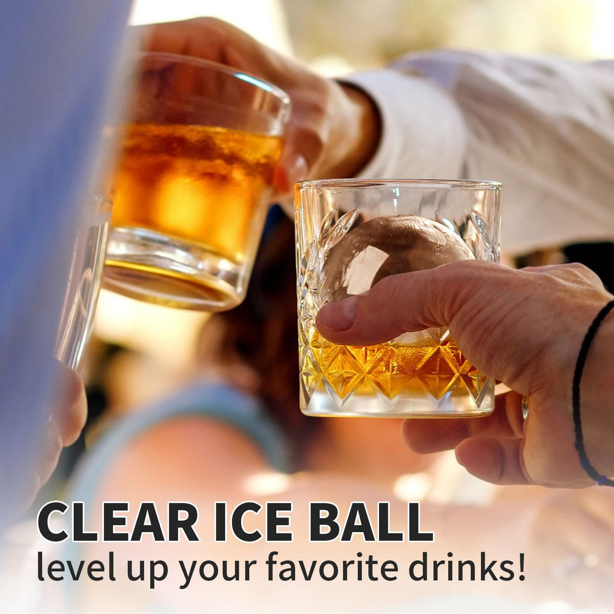 Clear Ice Ball Maker for Whiskey: FDDBI Circle Ice Cube Tray Make 2Inch Ice Sphere - Clear Ice Cube
