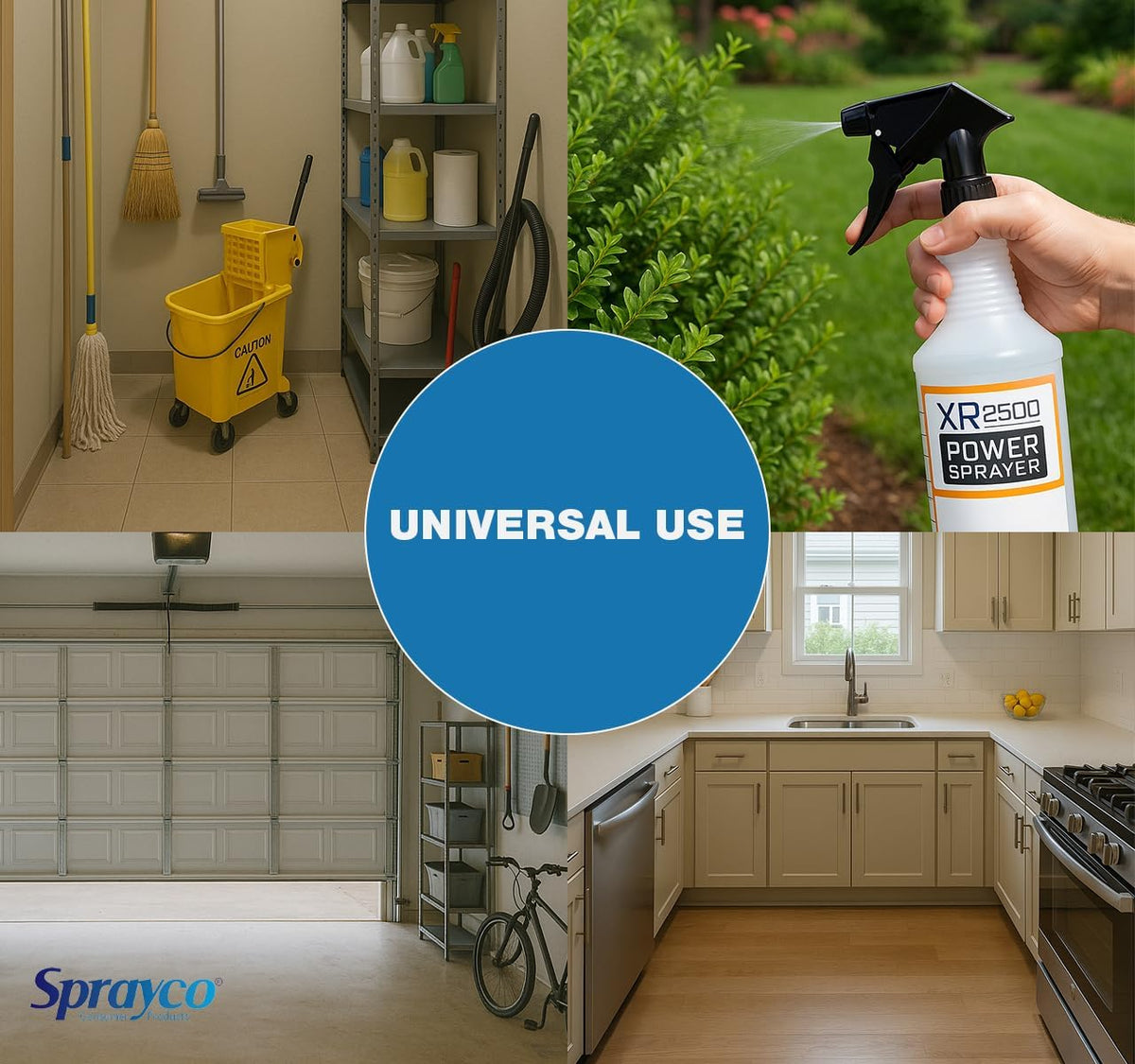 Sprayco 32oz Chemical Resistant Spray Bottle – Adjustable Nozzle, Built-in Dilution Scale, Heavy