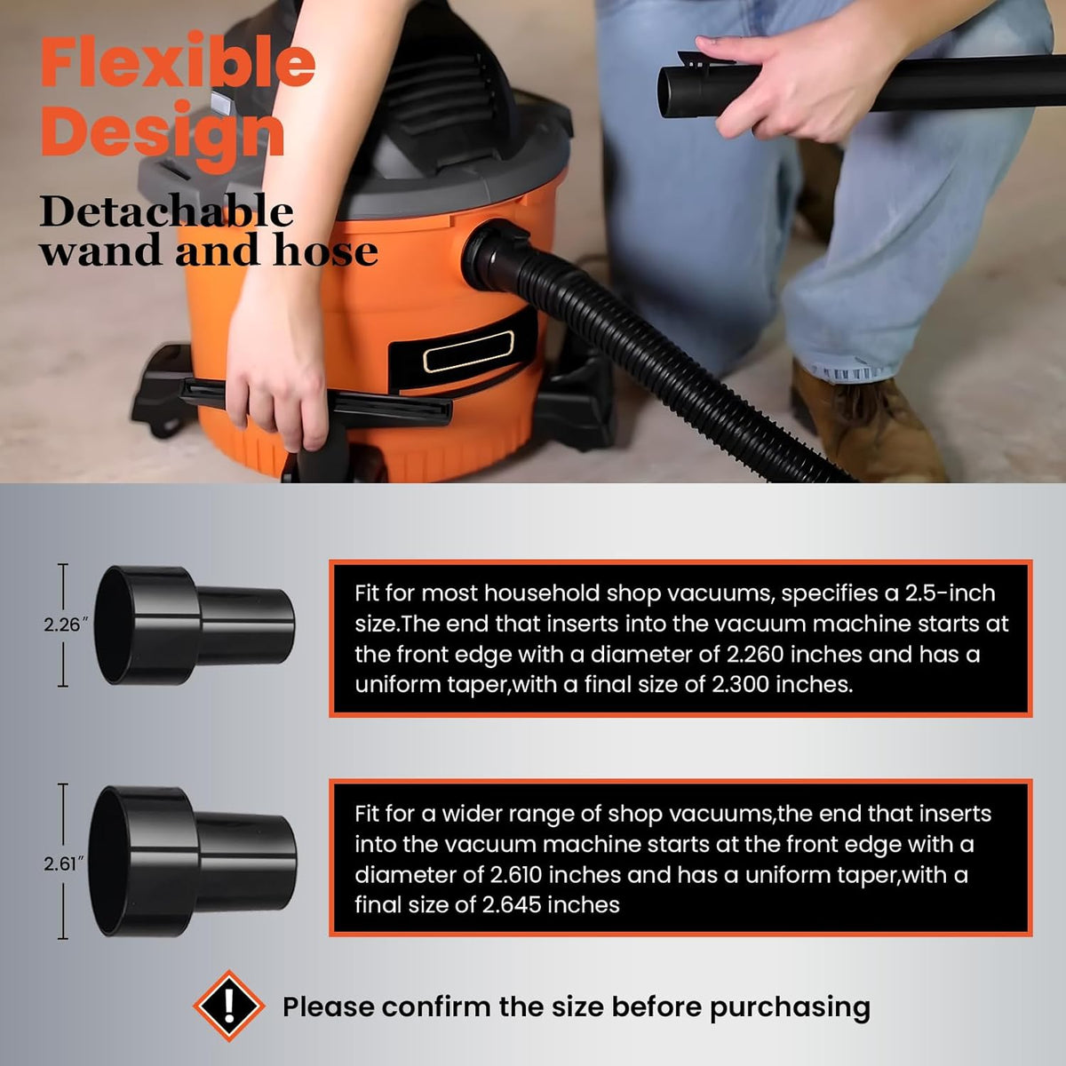 Shop Vac Extractor Kit, Better Extractor Hose Kit for Carpet & Upholstery Cleaning in Home and