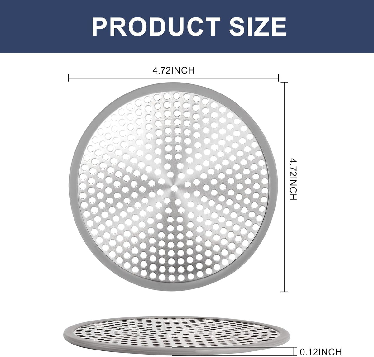 Heavy Duty Stainless Steel Drain Protector, Outside Diameter 4.75" Mesh Metal Sink Floor Drain