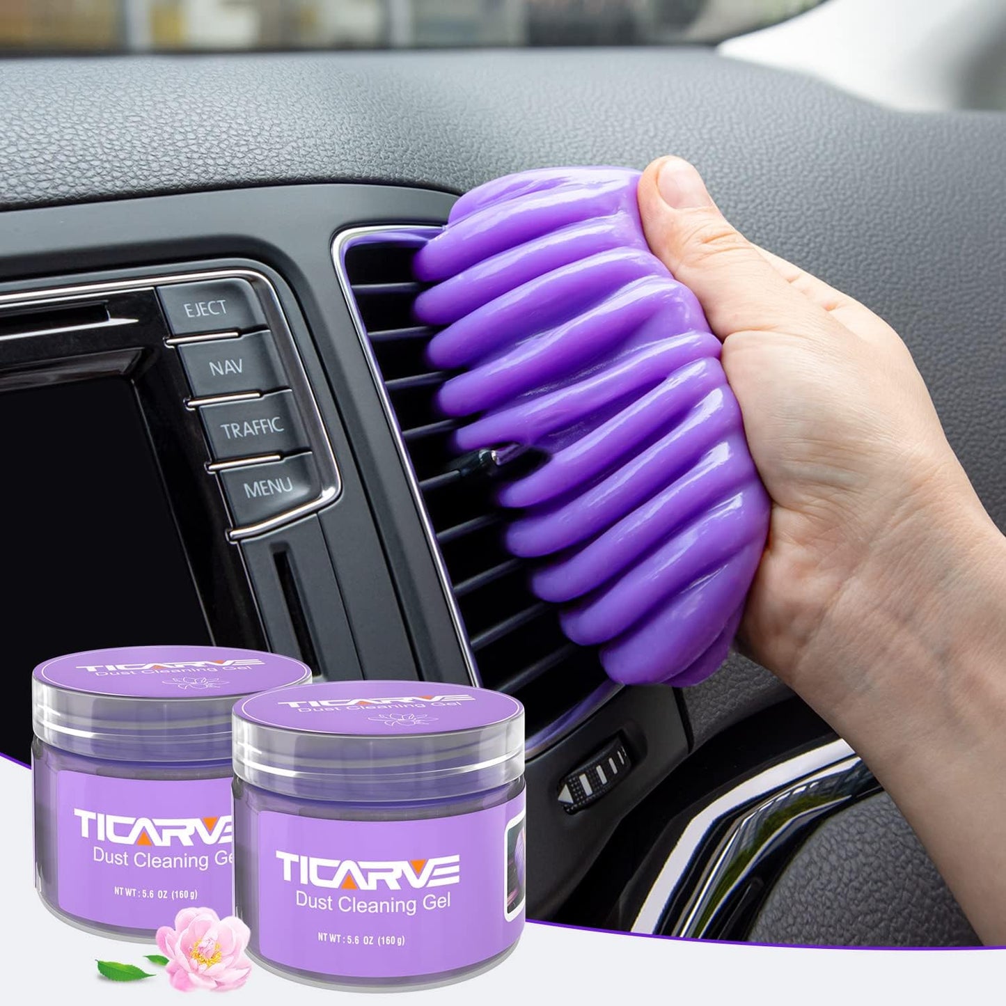 TICARVE 2Pack Cleaning Gel for Car Putty Car Vent Cleaner Cleaning Putty Gel Auto Tools Car