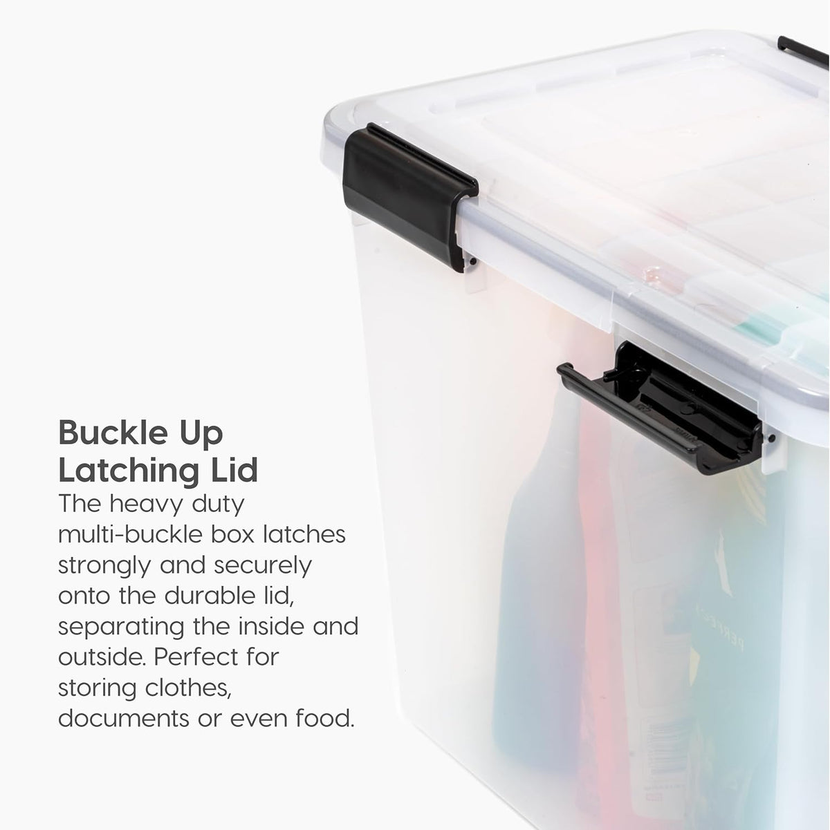 IRIS USA 32 Quart WEATHERPRO Plastic Storage Box with Durable Lid and Seal and Secure Latching