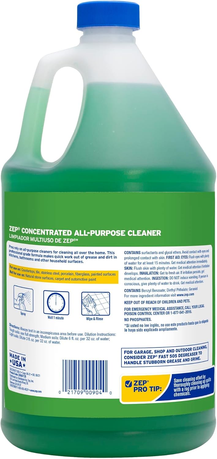 Zep All-Purpose Cleaner and Degreaser - 1 Gallon (1 Unit) ZU0567128 - Heavy Duty Industrial Cleaner