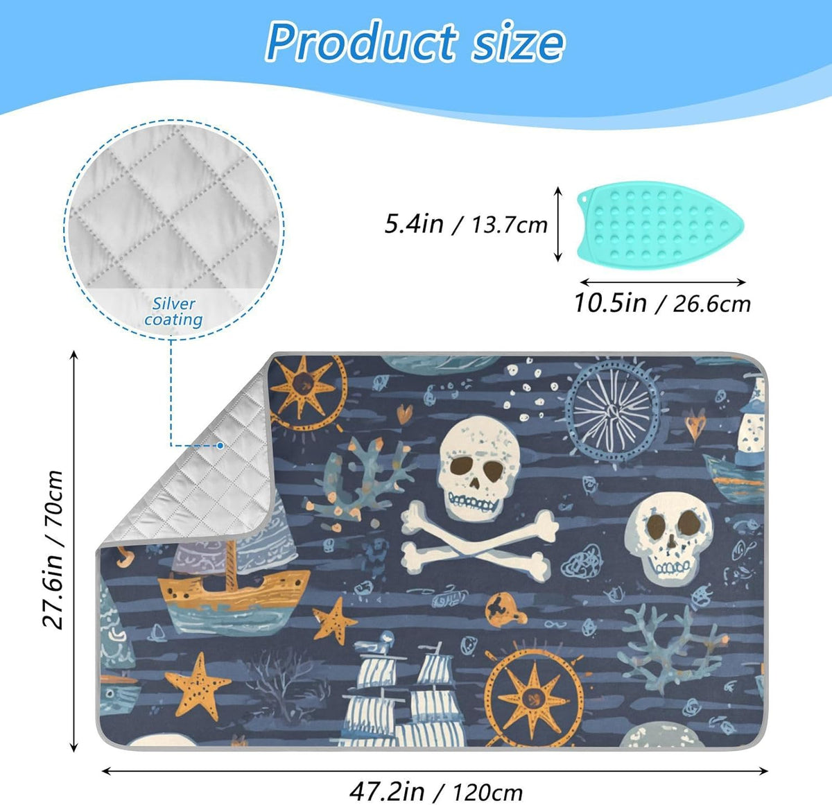 Ironing Mat Portable Ironing Pad Ironing Blanket for Table Top Heat Resistance Double-Side Using