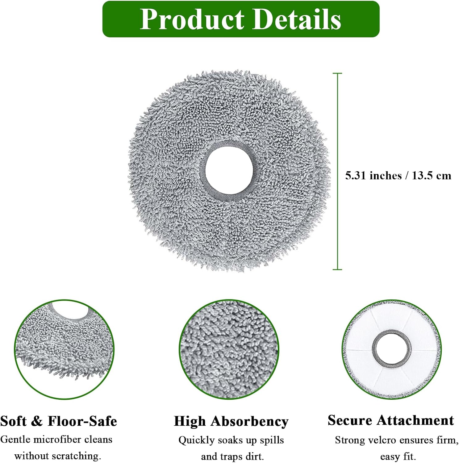 10 Pack Mop Pads for Dreame X40 Ultra/X40 Master/L40 Ultra/L10s Plus/L10s Pro Gen 2/L30 Ultra/X30
