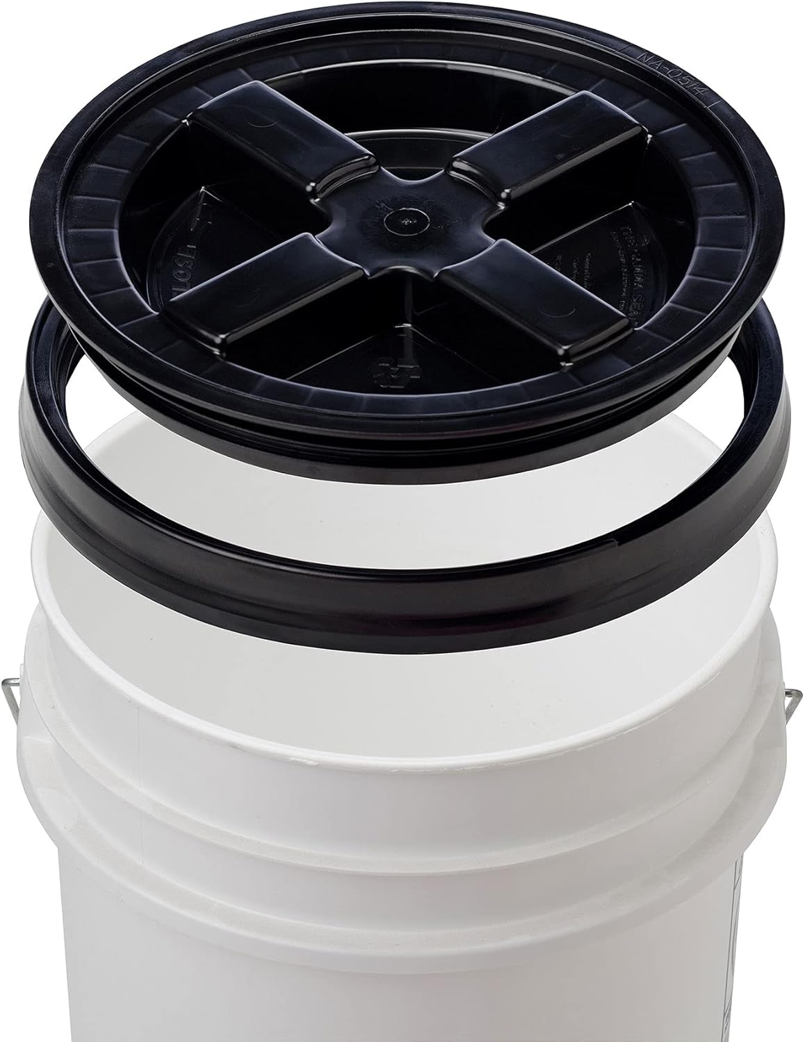 House Naturals 5 Gallon Buckets pails with Screw on Airtight Black Lids - Food Grade - BPA Free