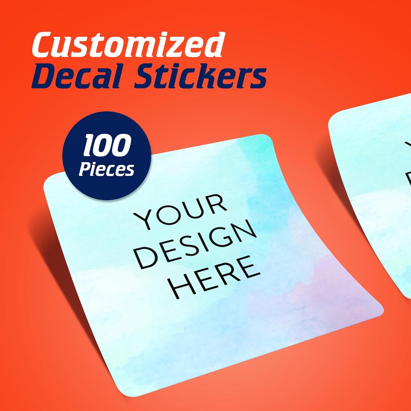 100 Custom Vinyl Stickers - Upload Your own Image, Text, Design, Logo - Personalized Logo Labels