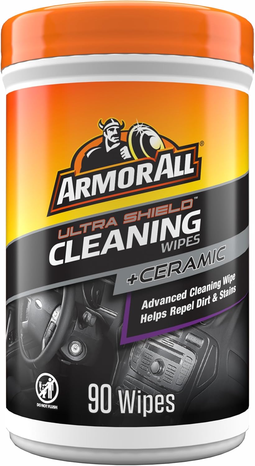 Armor All Ultra Shield + Ceramic Cleaning Wipes by Armor All, Car Interior Cleaner Wipes with