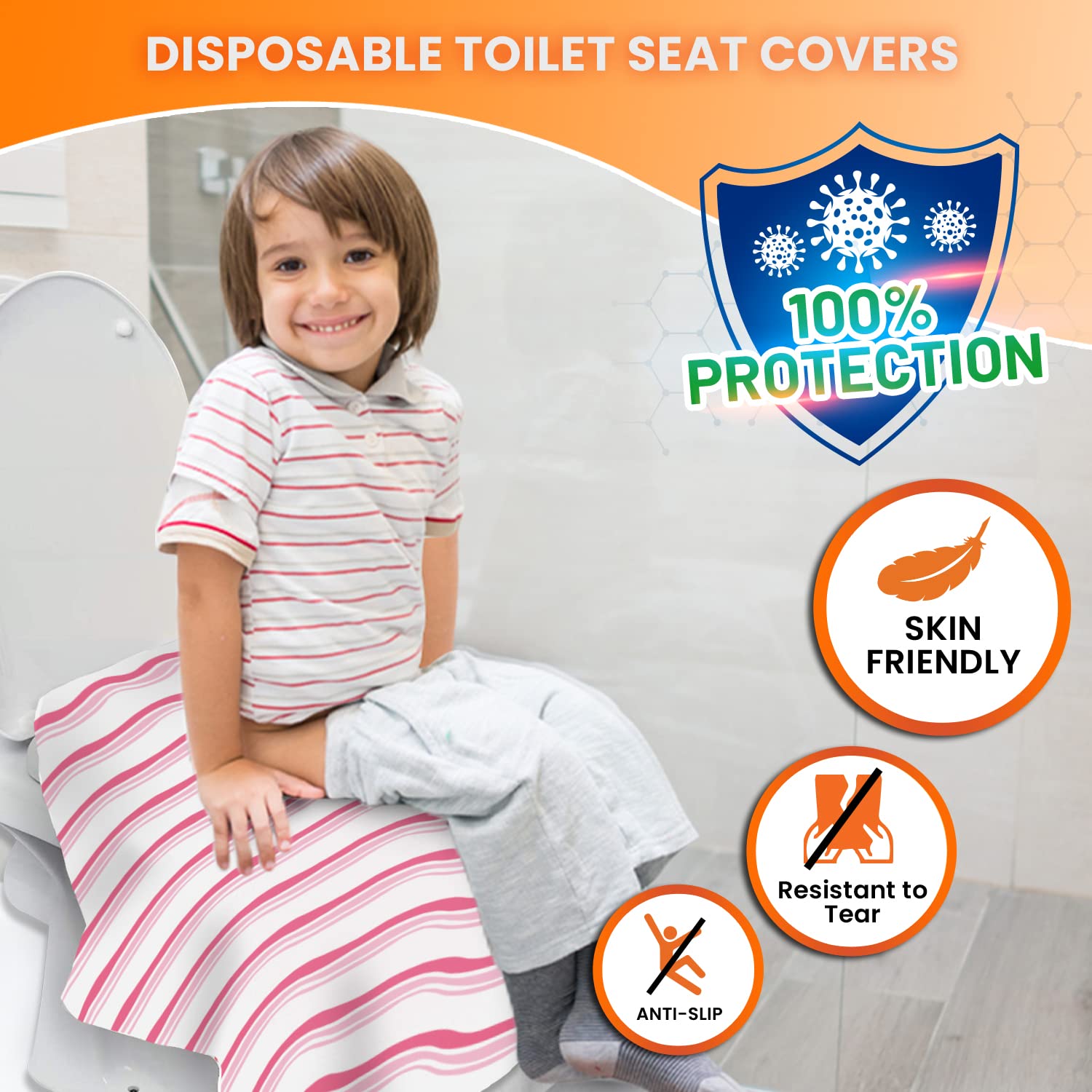 20 Extra Large Toilet Seat Covers Disposable for Kids & Adults-Toilet Covers Disposable for