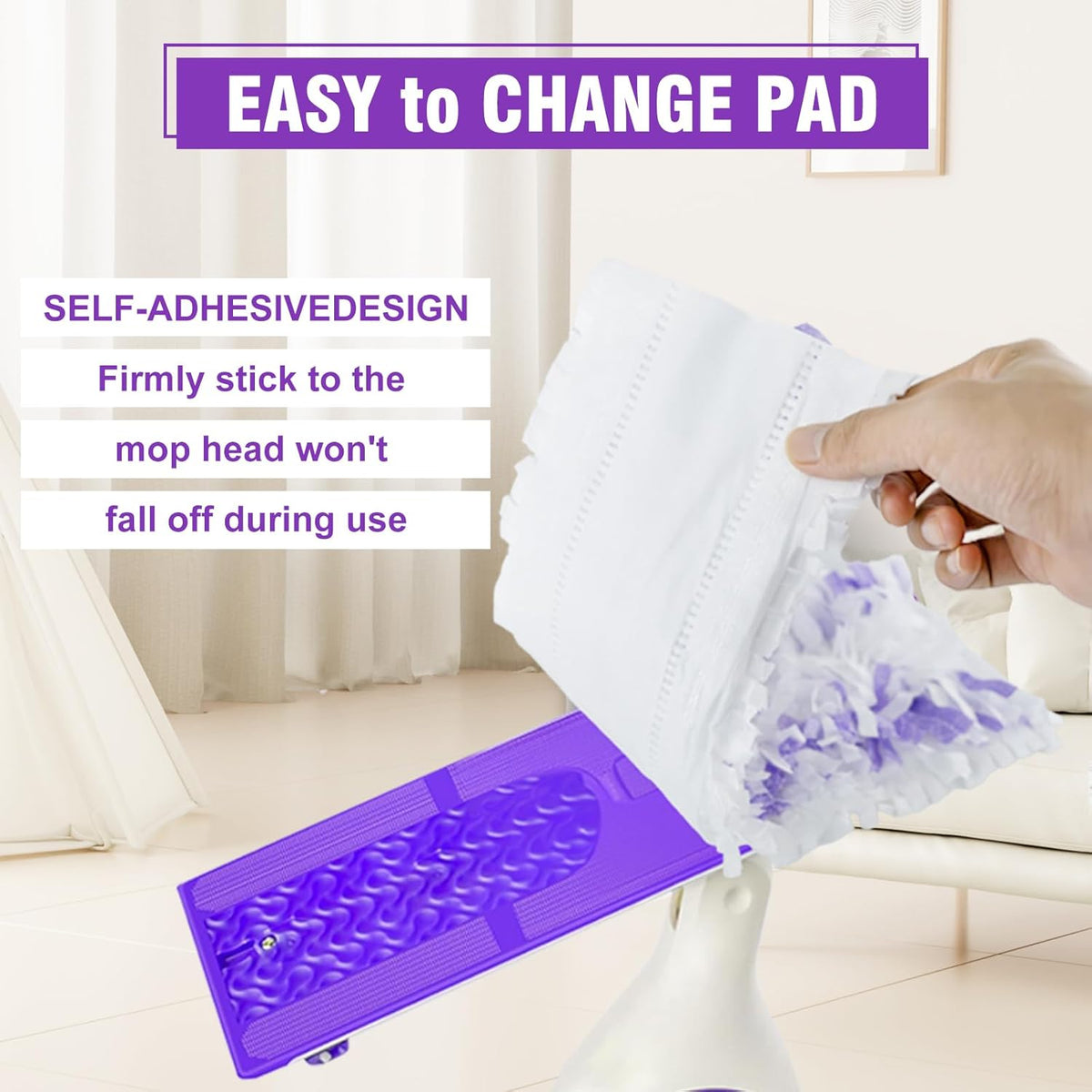 40 Pack Power Mop Refills for Swiffer Power Mop，Unscented&Thickened Multi-Surface and Wood Spray
